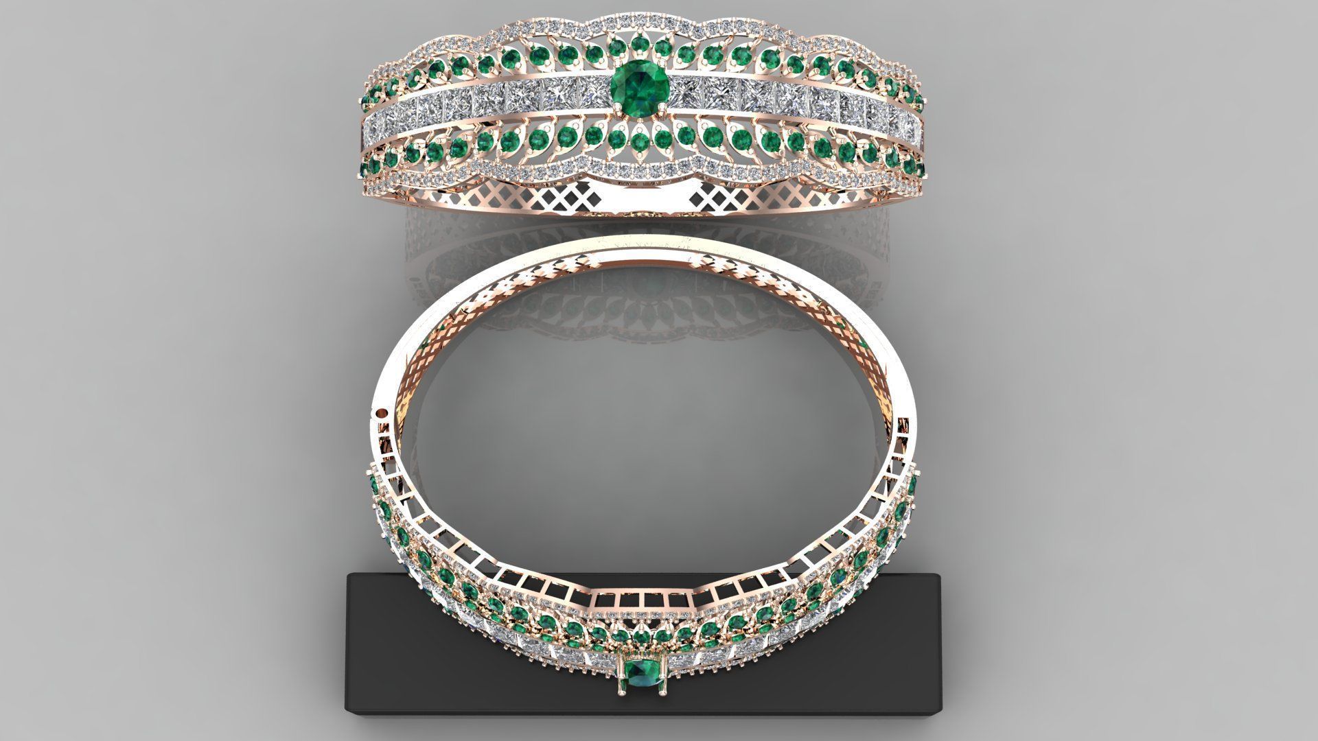 bracelet gold design 3D print model_10