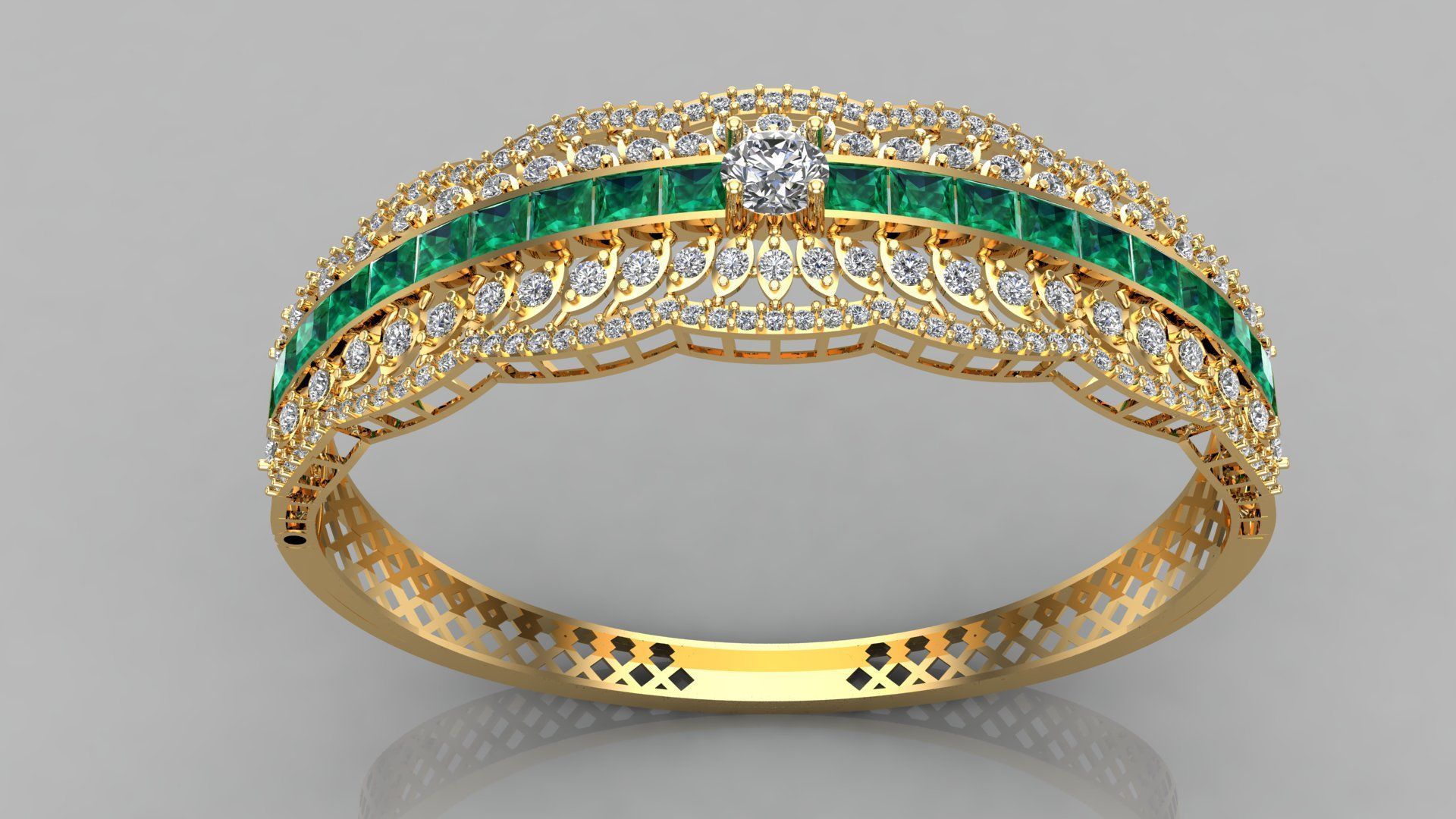 bracelet gold design 3D print model_2