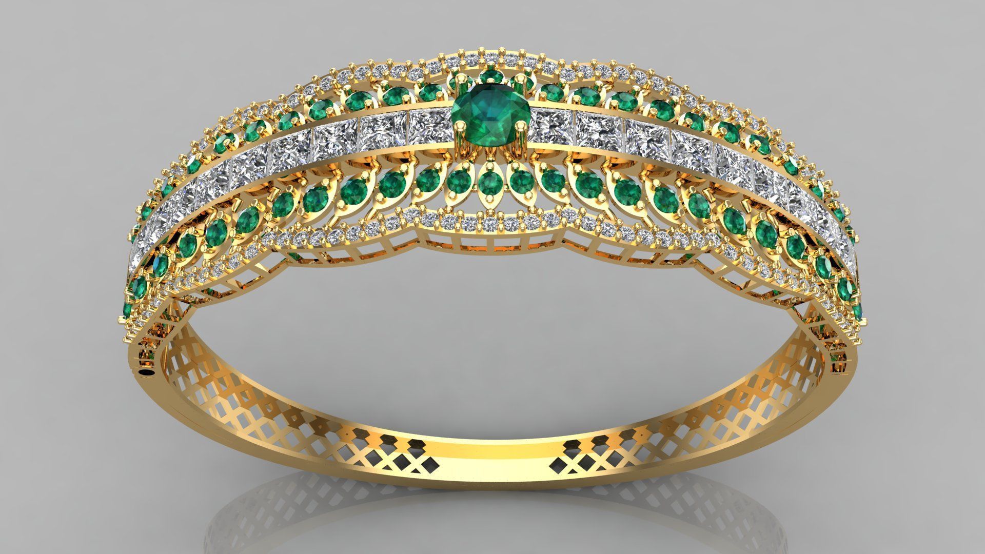 bracelet gold design 3D print model_5