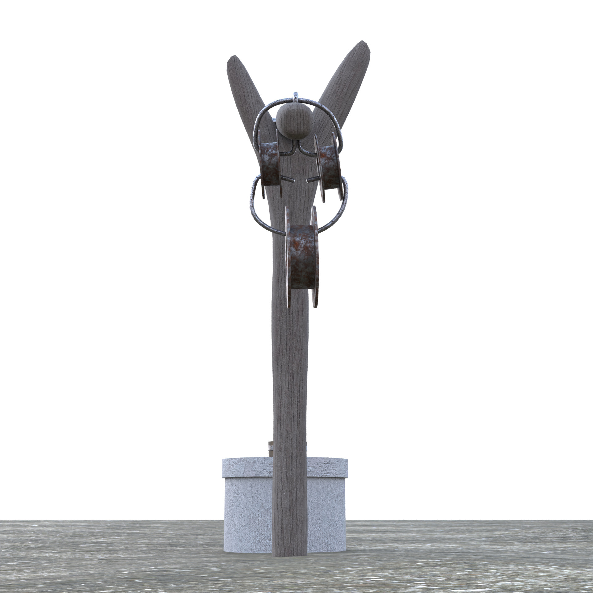 Old Rustic Well Low-poly 3D model_3