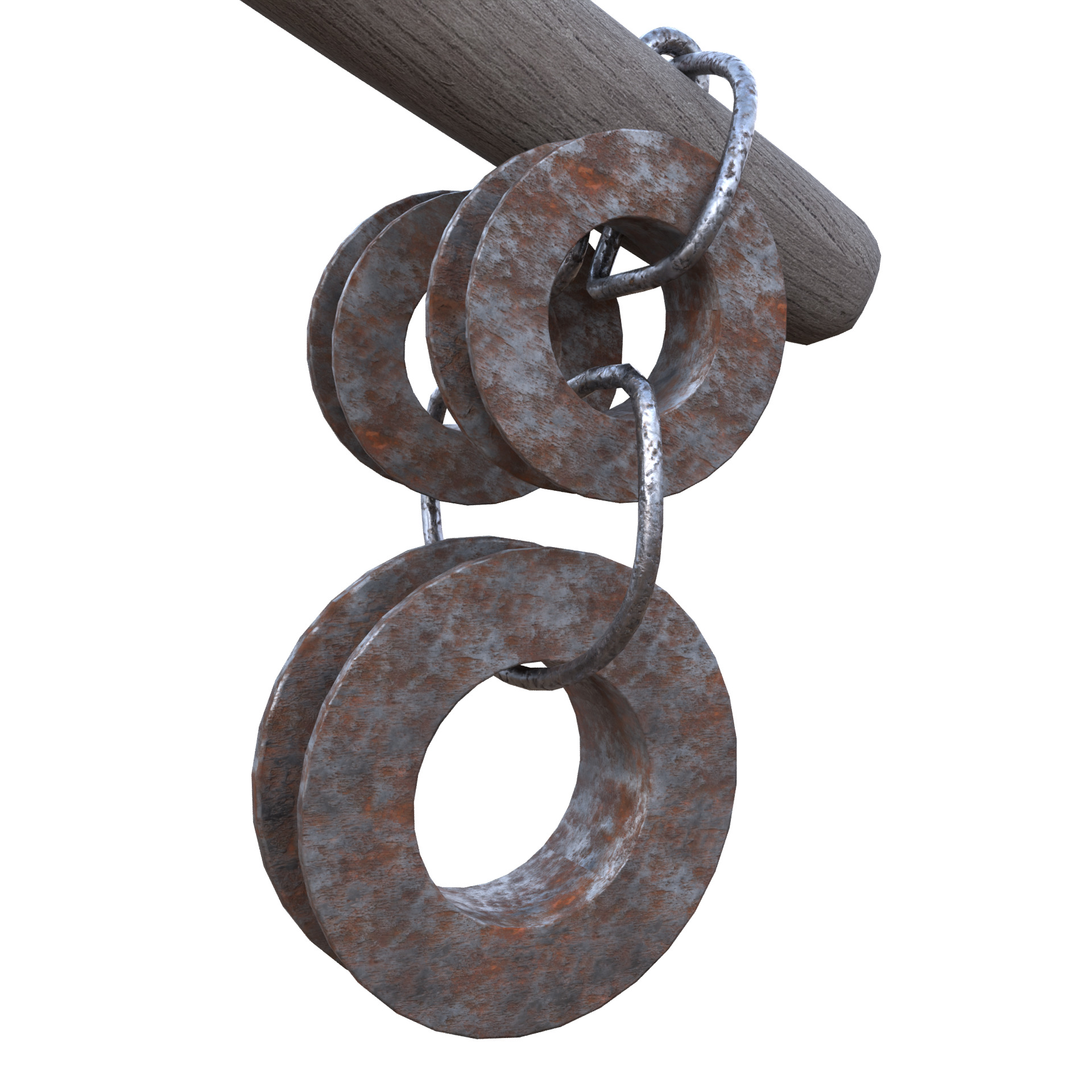 Old Rustic Well Low-poly 3D model_6