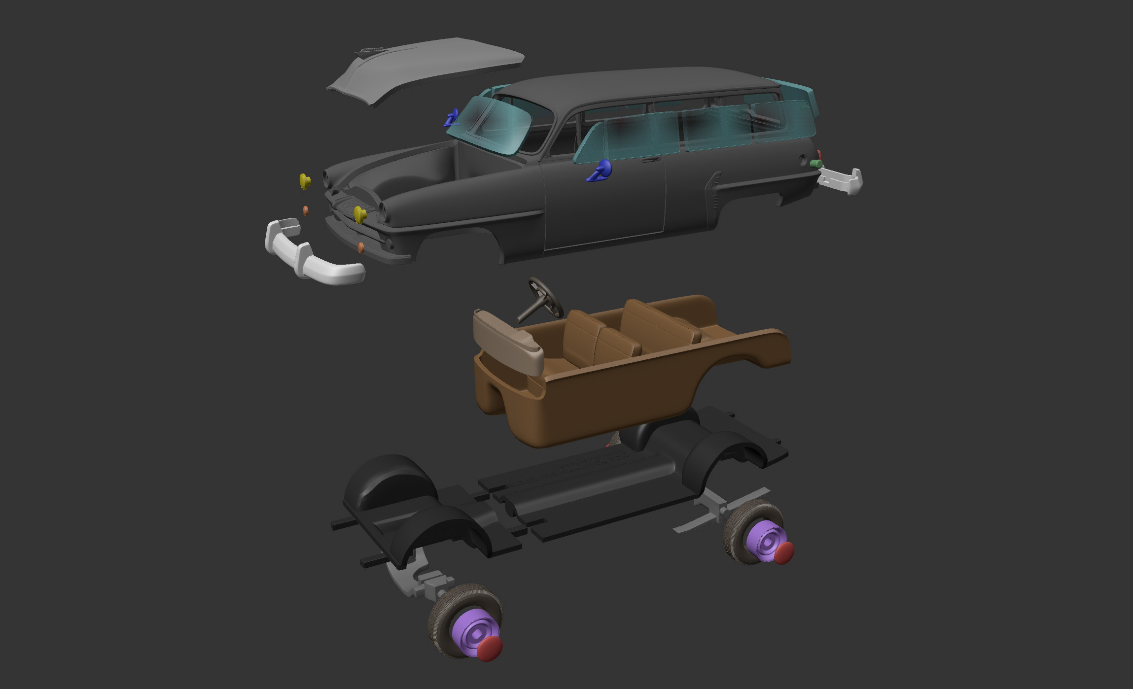 Plymouth Belvedere Station Wagon 1954 3D print model_14