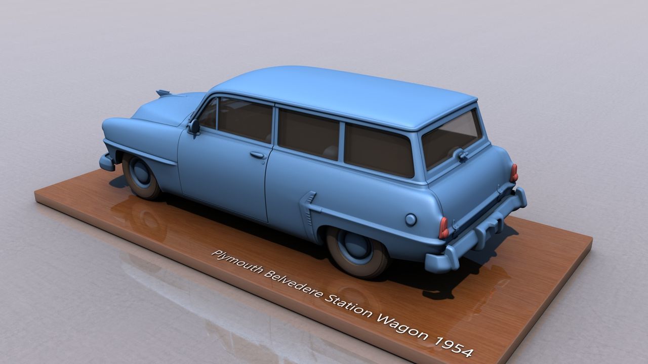 Plymouth Belvedere Station Wagon 1954 3D print model_1