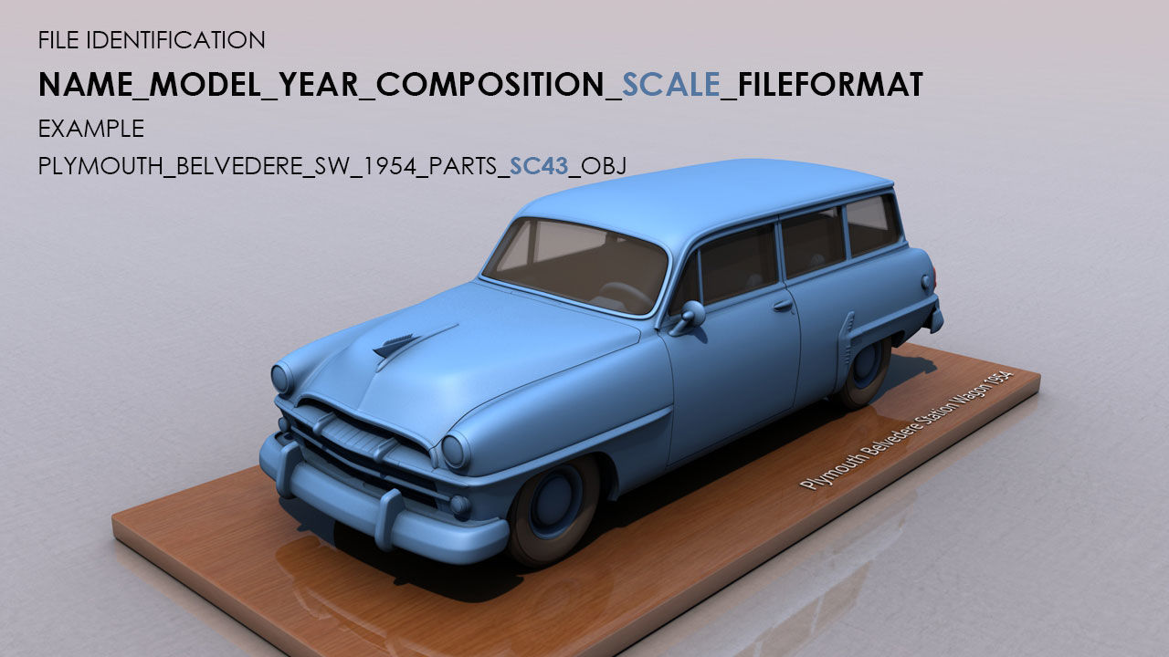 Plymouth Belvedere Station Wagon 1954 3D print model_17