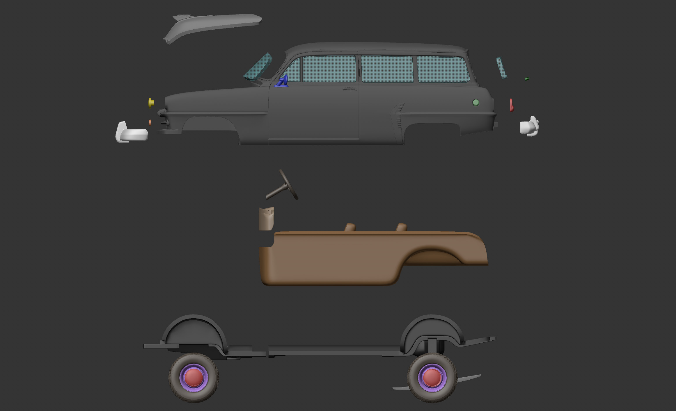 Plymouth Belvedere Station Wagon 1954 3D print model_13