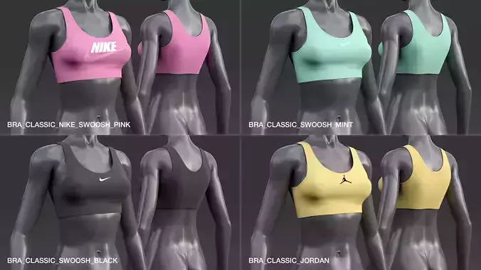 Nike Classic Sports Bra  3D model