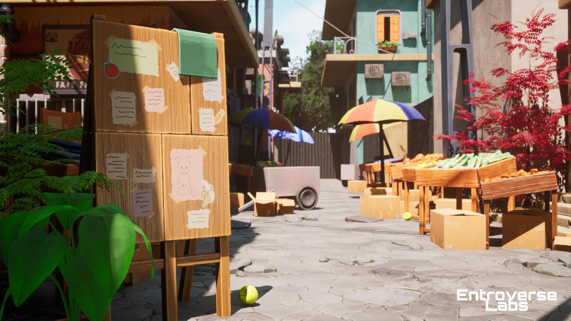 Stylized Japanese Street - modular Unreal Engine Pack Low-poly 3D model_13