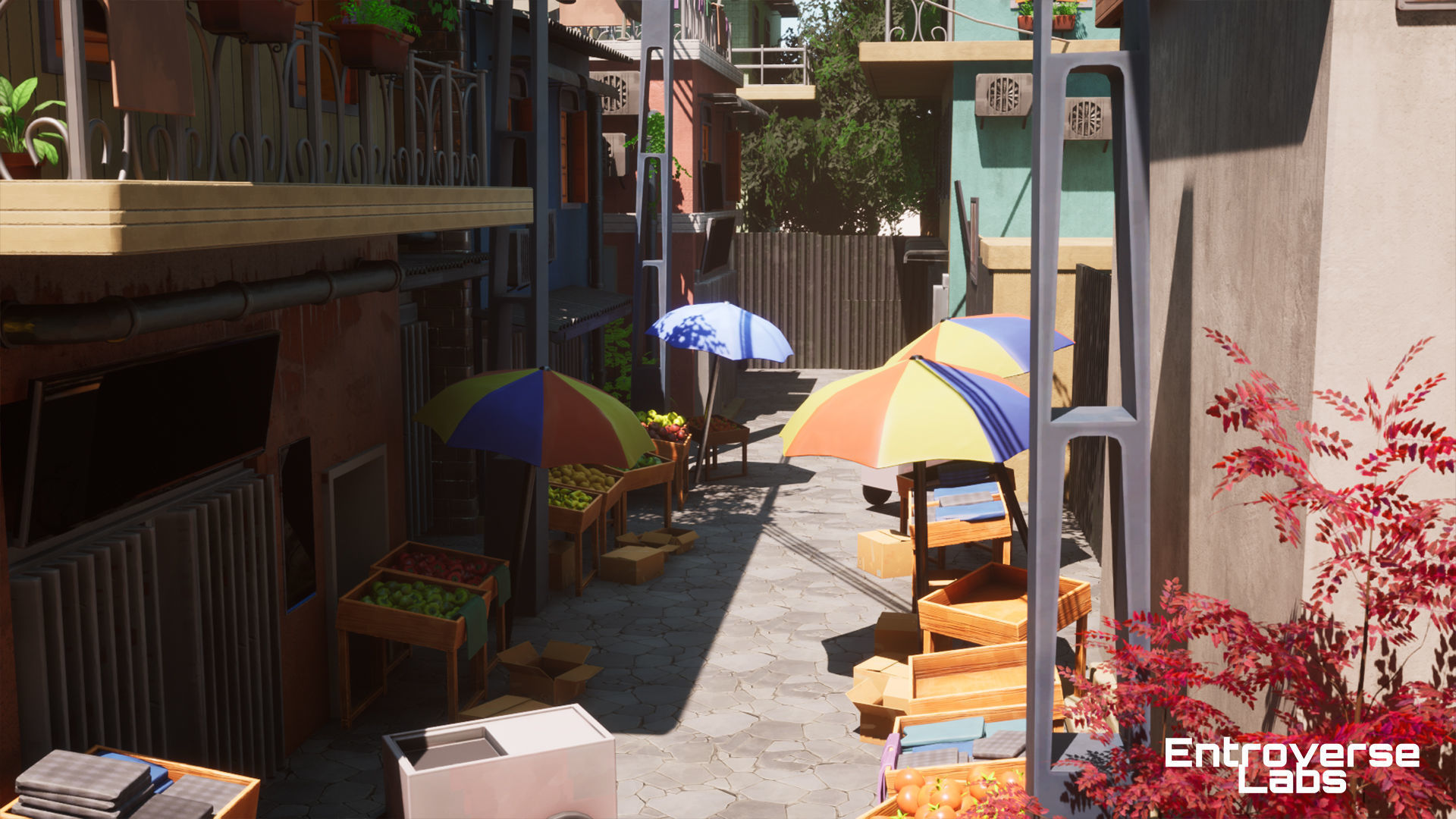 Stylized Japanese Street - modular Unreal Engine Pack Low-poly 3D model_15