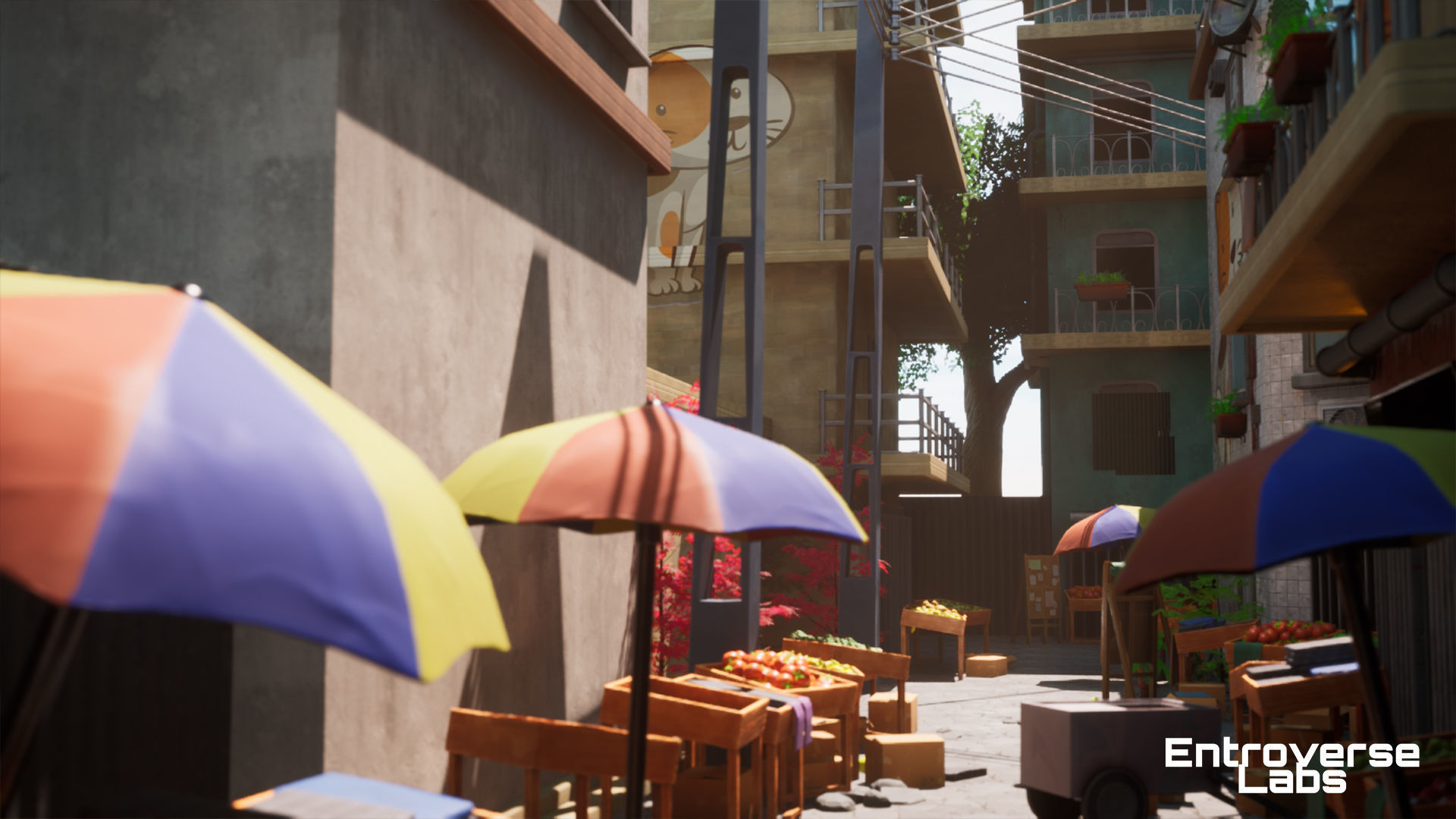 Stylized Japanese Street - modular Unreal Engine Pack Low-poly 3D model_7