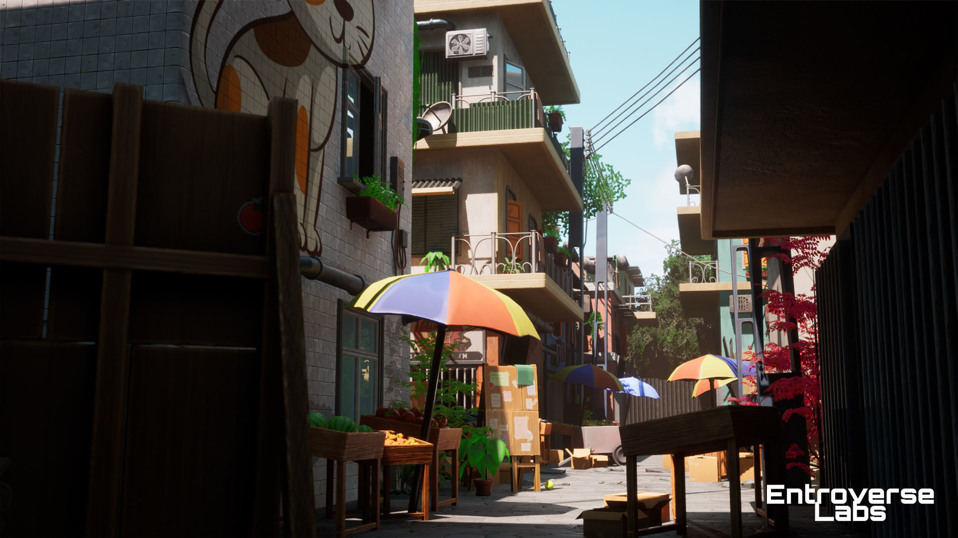 Stylized Japanese Street - modular Unreal Engine Pack Low-poly 3D model_17