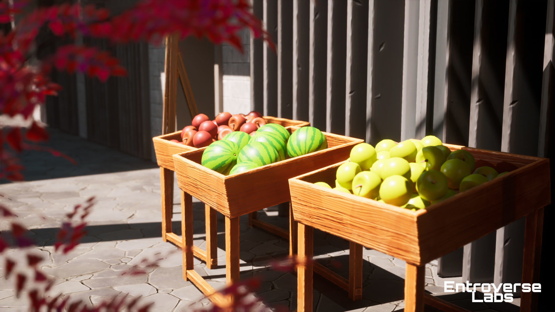 Stylized Japanese Street - modular Unreal Engine Pack Low-poly 3D model_5