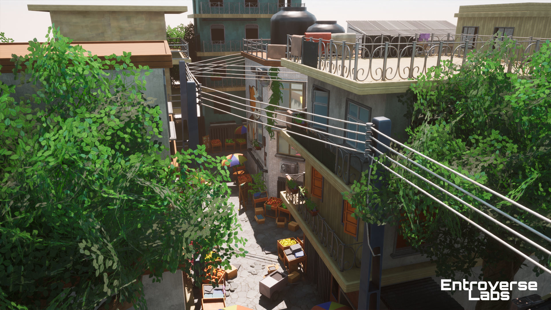 Stylized Japanese Street - modular Unreal Engine Pack Low-poly 3D model_16