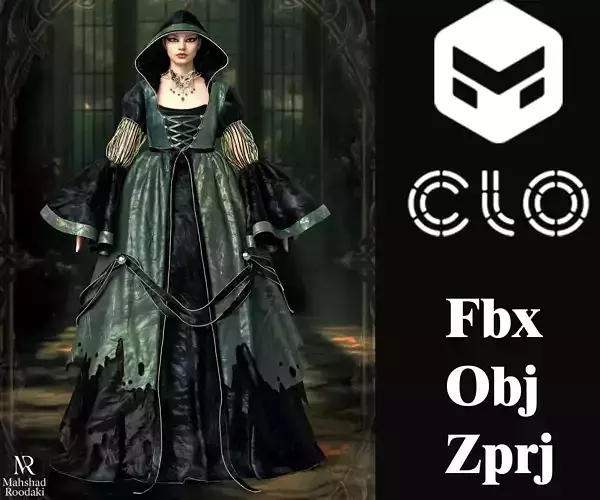 Gothic Dress Verdant Veil