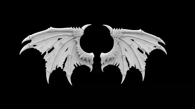Fantasy Demon Wings 3D Print