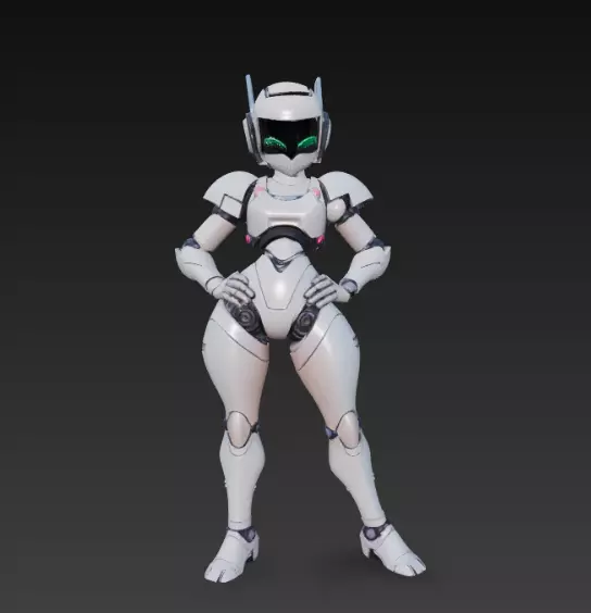 Female Robot Free 3D print model