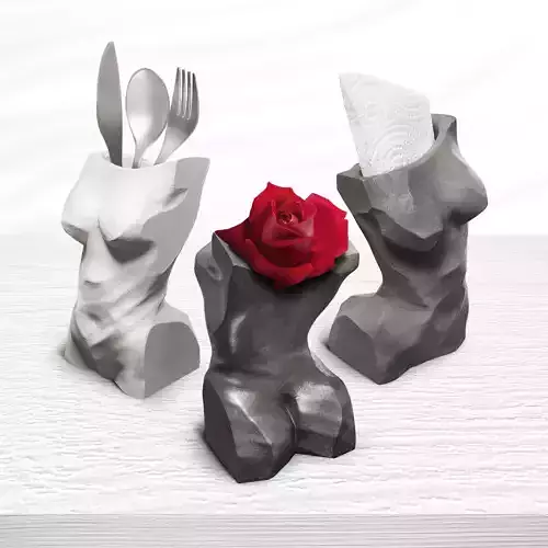 Modern Abstract Female Torso Multi purpose Holder 3D Printing 3D print model