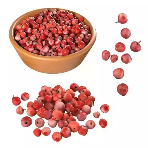  Red Dried Peppercorn     Low-poly 3D model