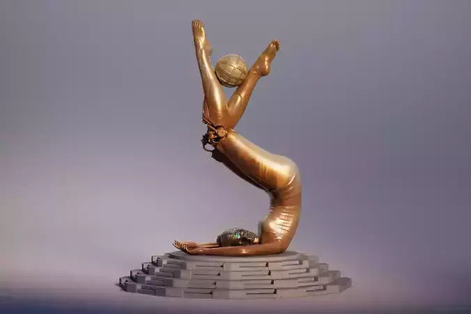 Cyber Girl printable figurine 3D print model