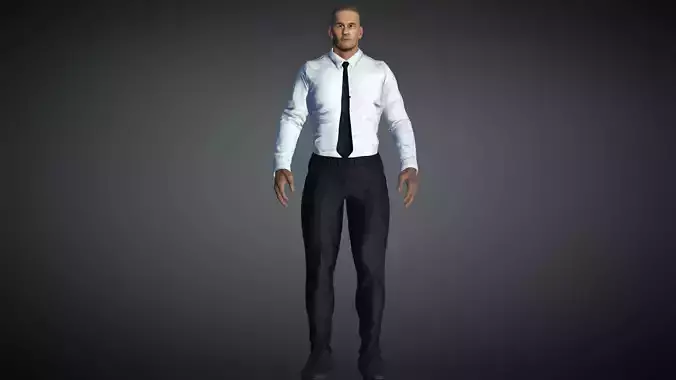 Realistic Man AAA Low-poly 3D model