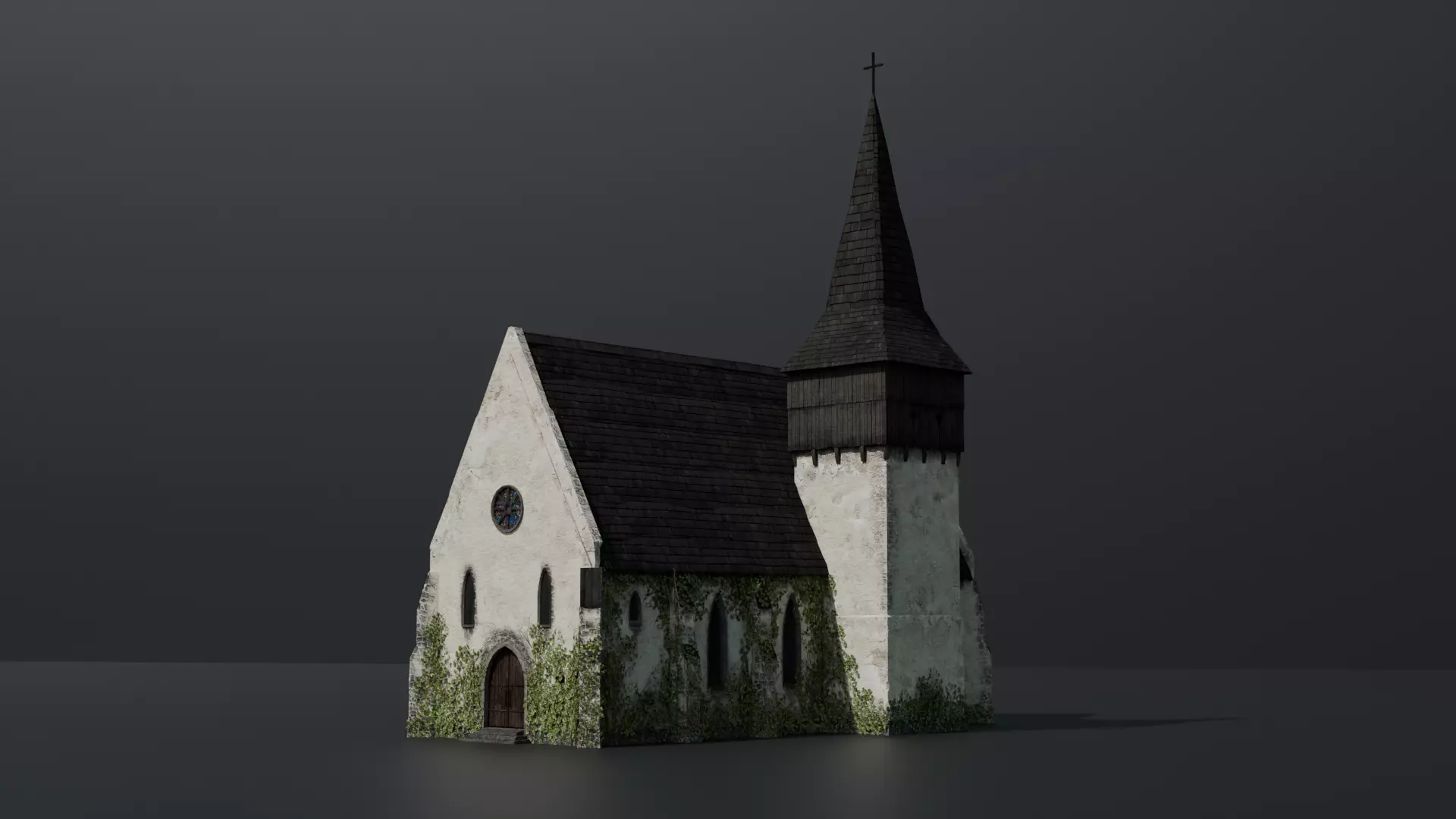 Late Medieval Church Low-poly 3D model