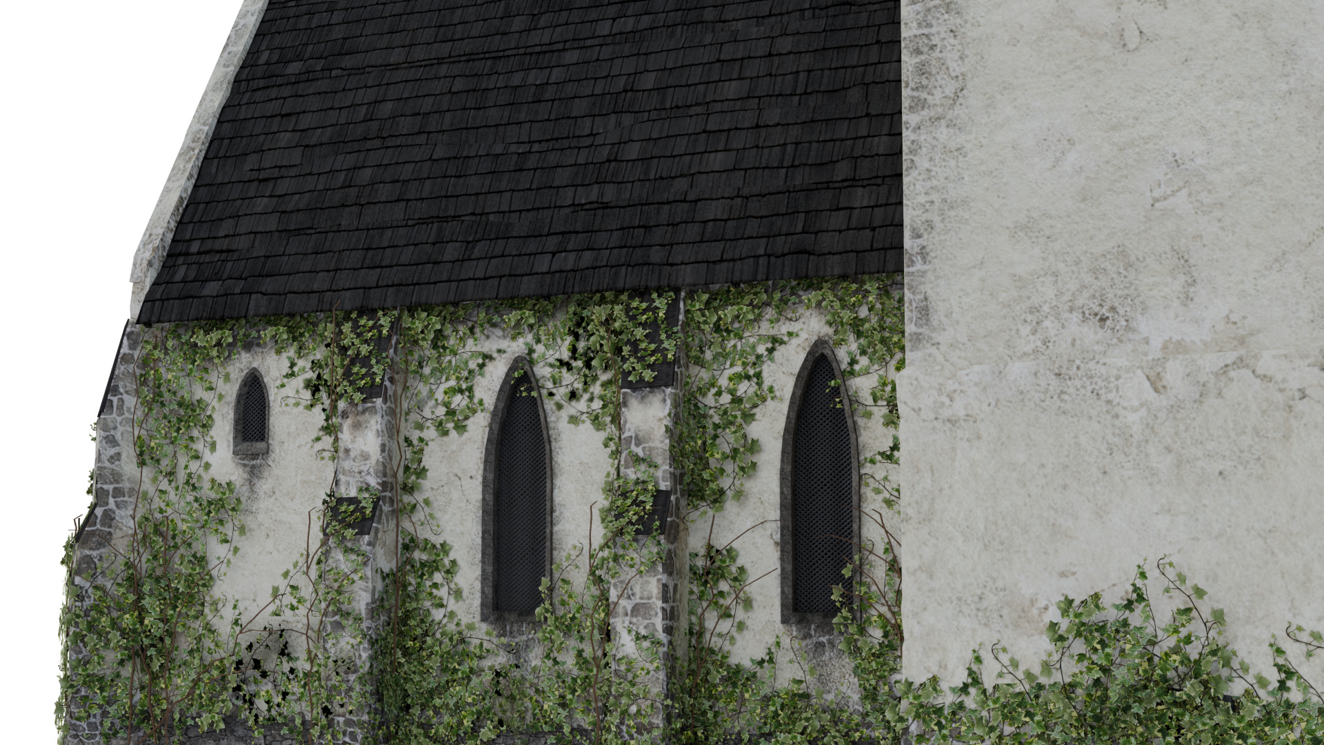 Late Medieval Church - game ready Low-poly 3D model_6