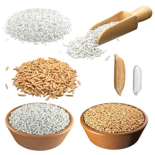 Rice grain collection   Low-poly 3D model