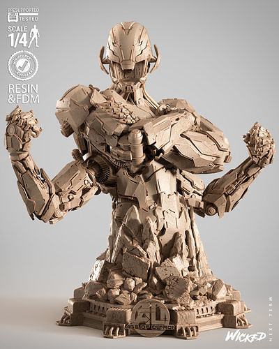 Wicked Movies Ultron Bust  3D print model
