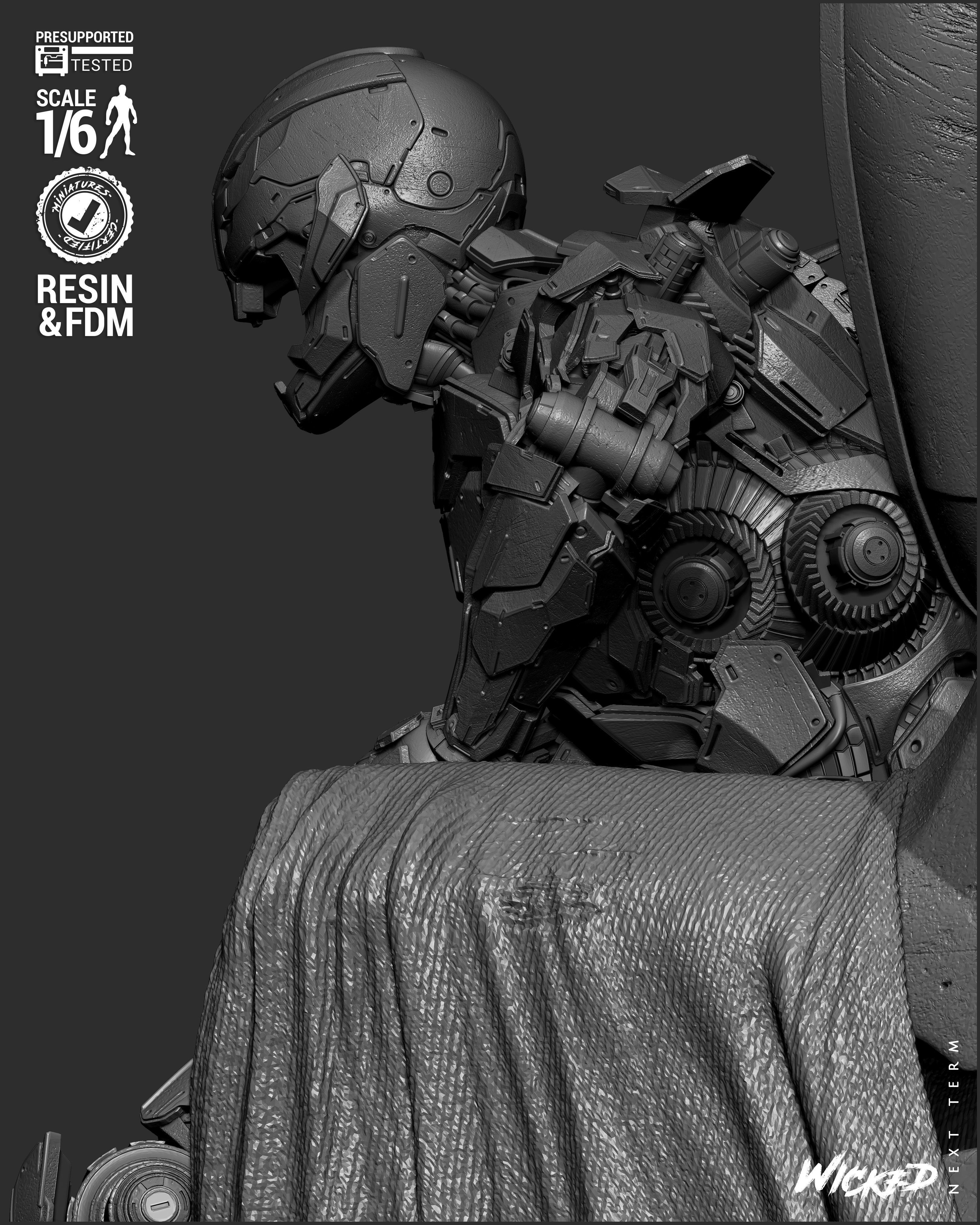 Wicked Marvel Ultron Sculpture 3D print model_51