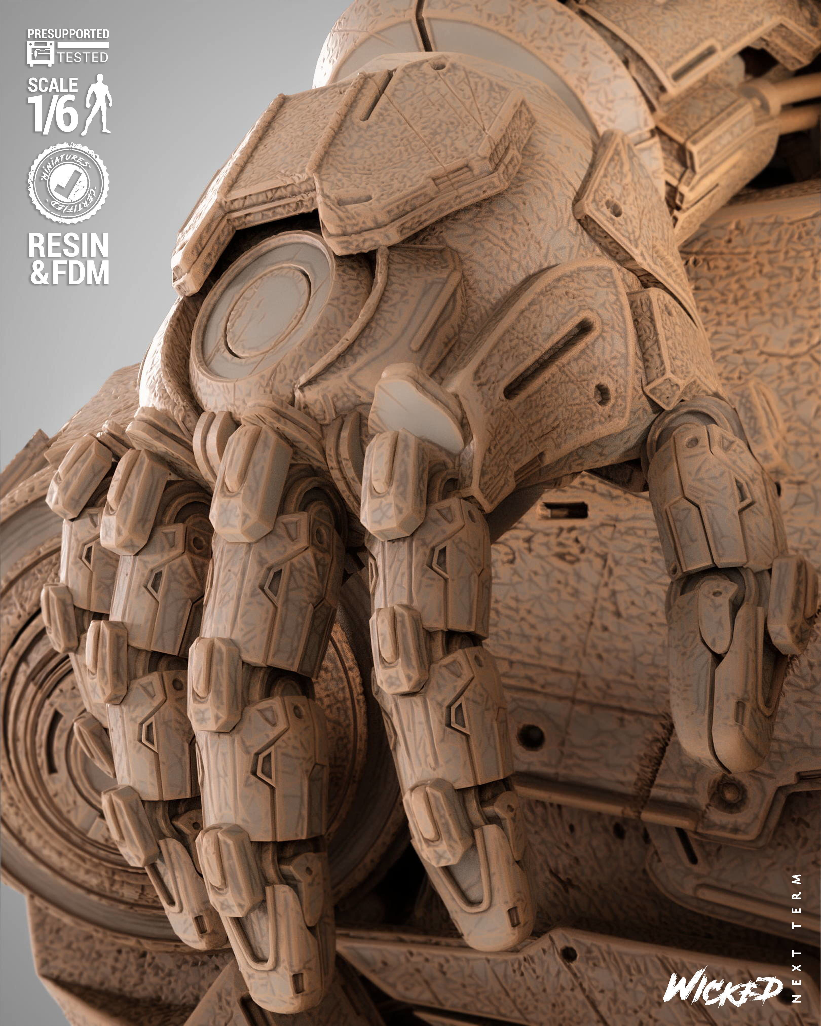 Wicked Marvel Ultron Sculpture 3D print model_3