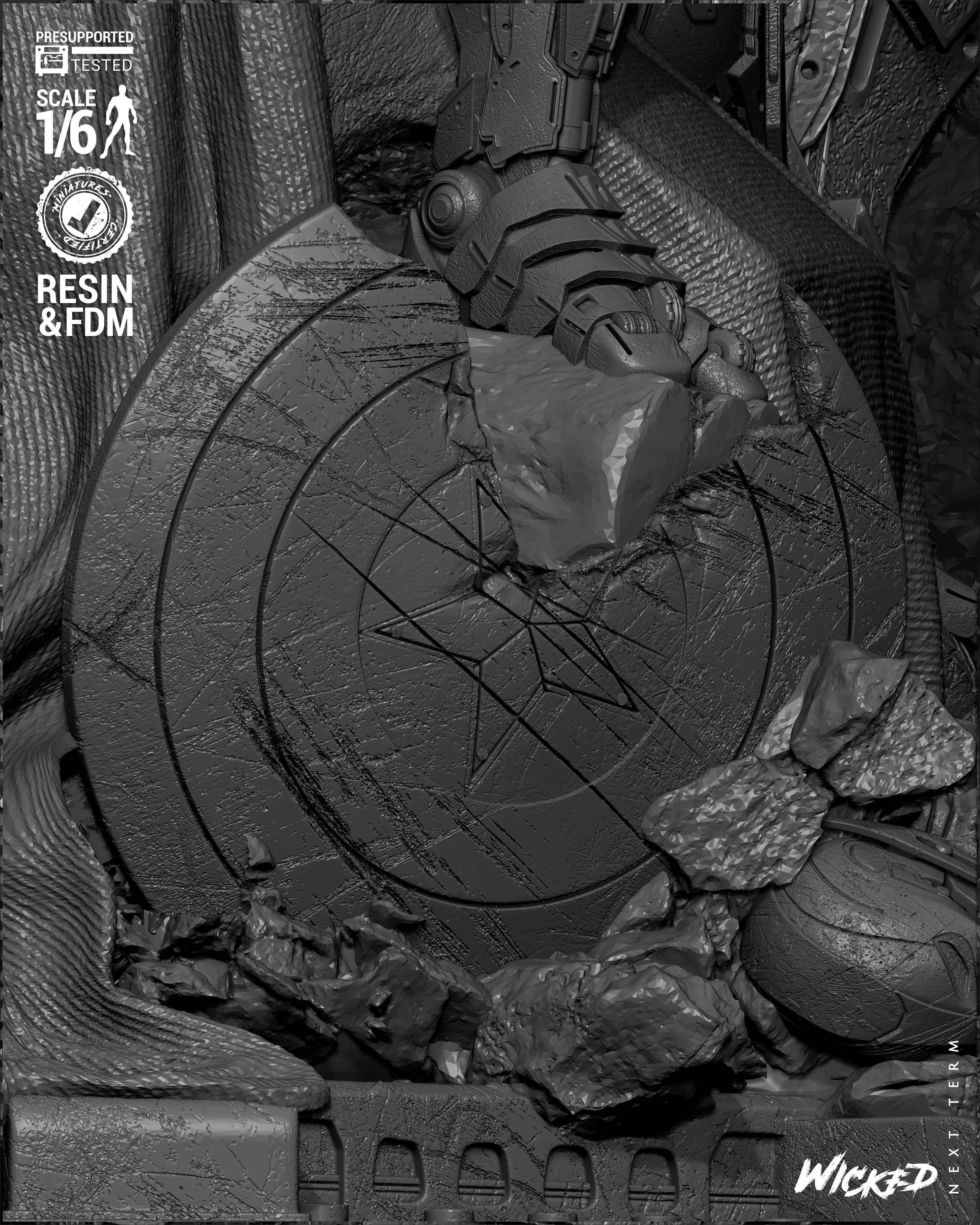 Wicked Marvel Ultron Sculpture 3D print model_27