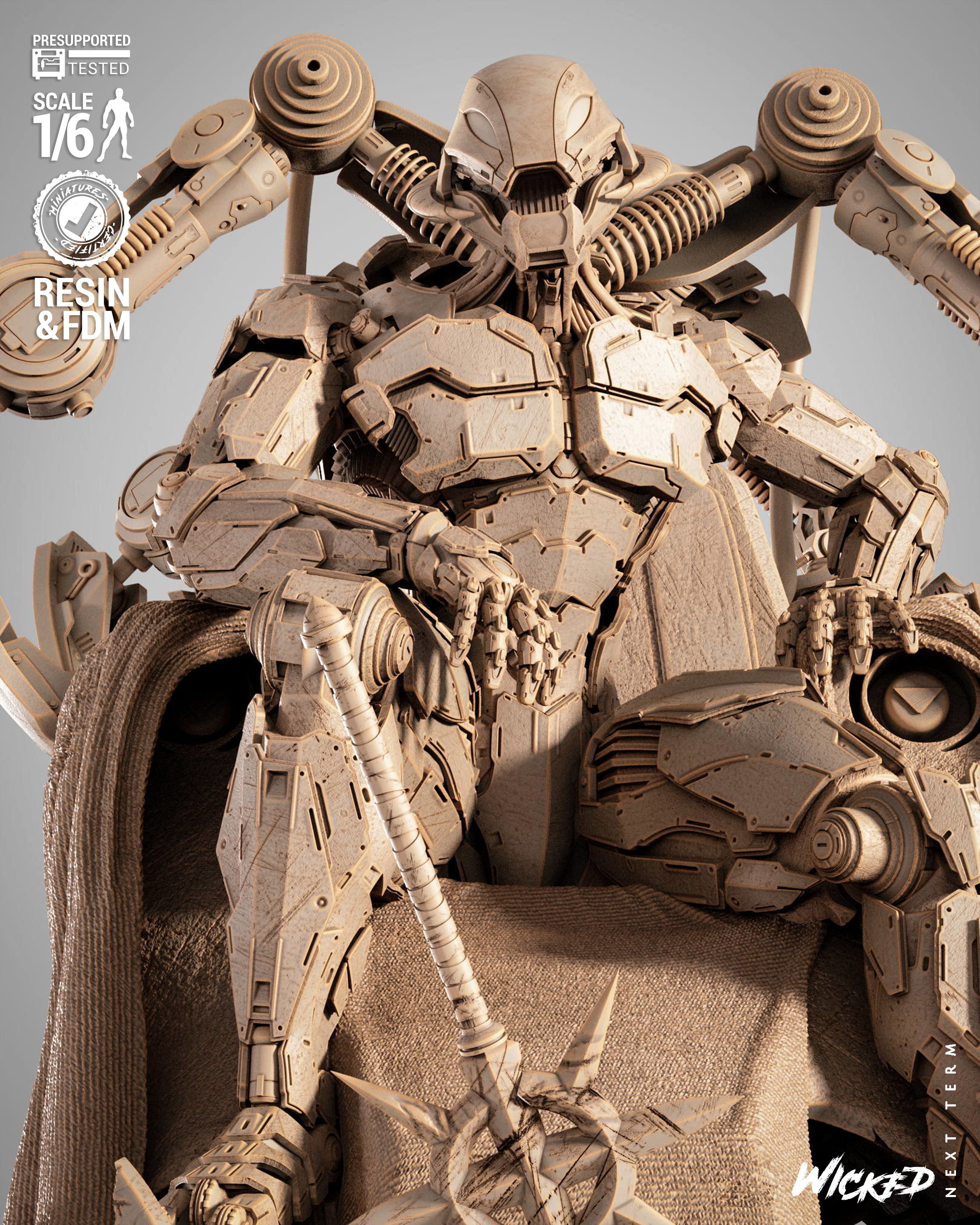 Wicked Marvel Ultron Sculpture 3D print model_14