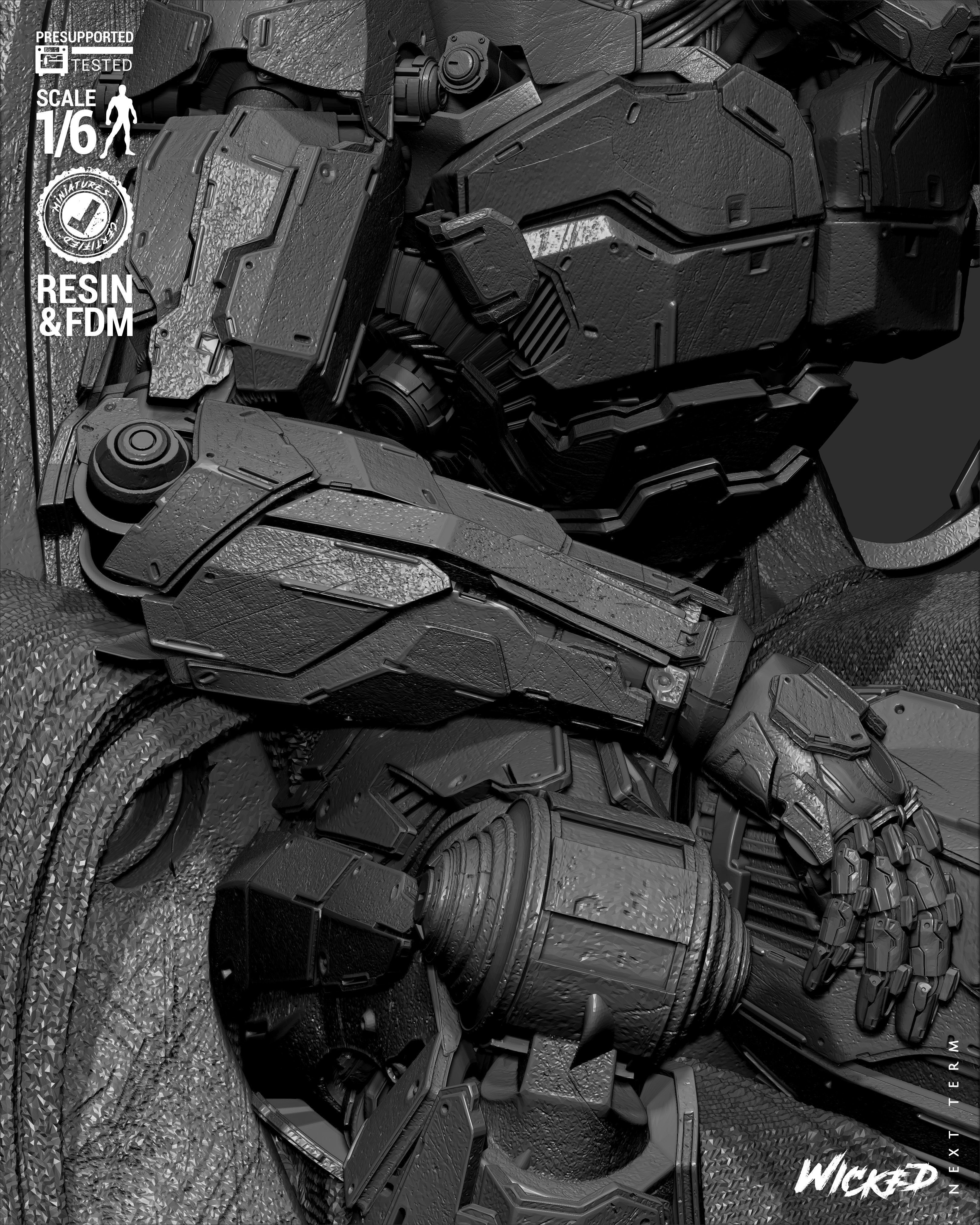 Wicked Marvel Ultron Sculpture 3D print model_52