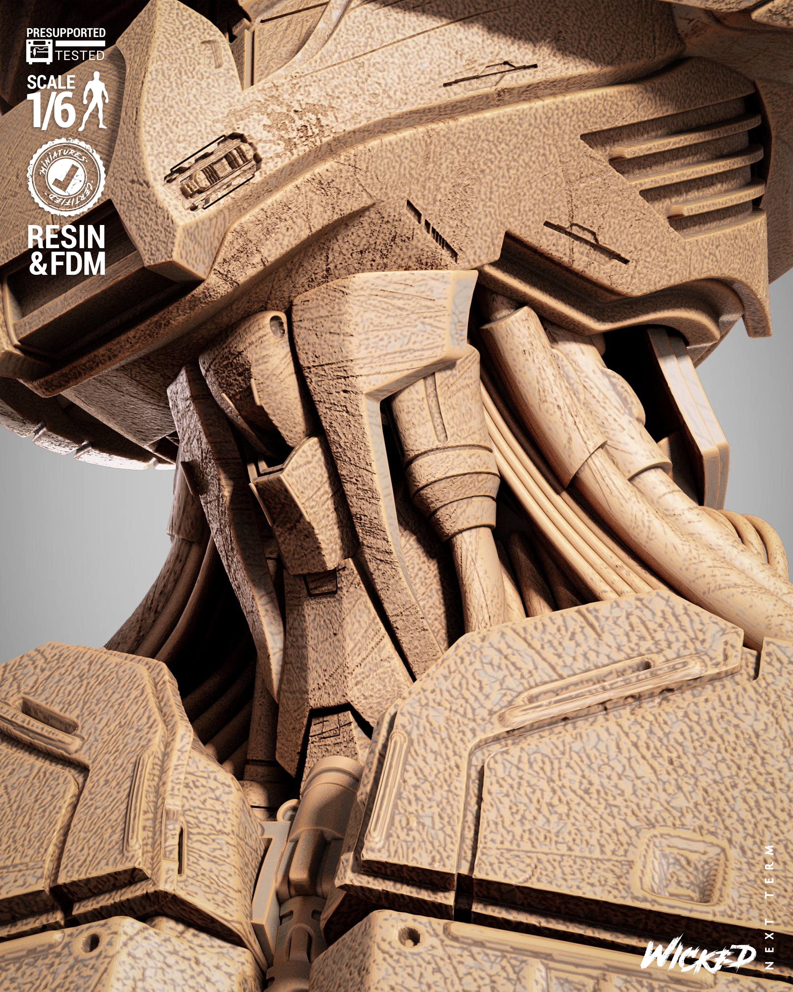 Wicked Marvel Ultron Sculpture 3D print model_4