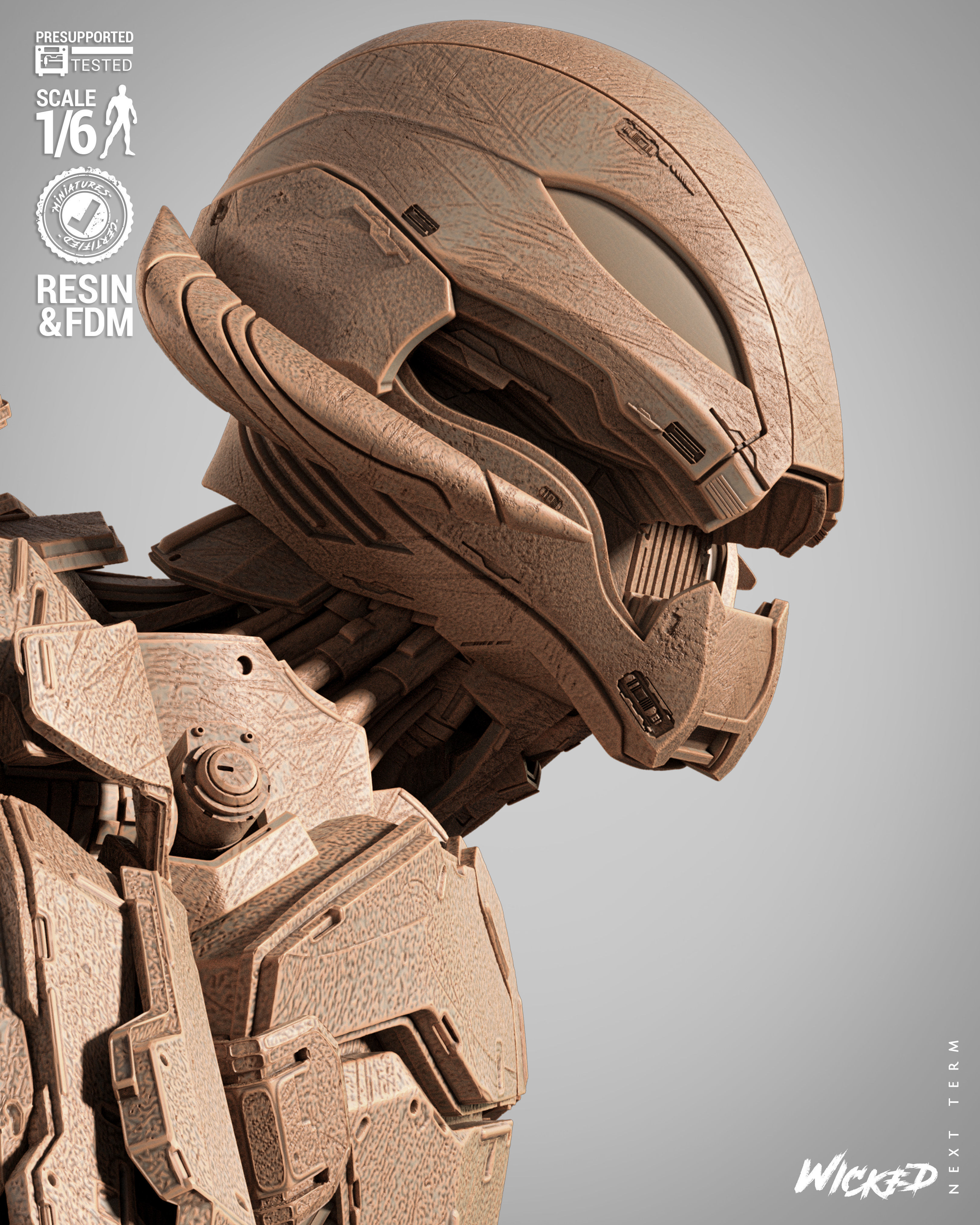 Wicked Marvel Ultron Sculpture 3D print model_32