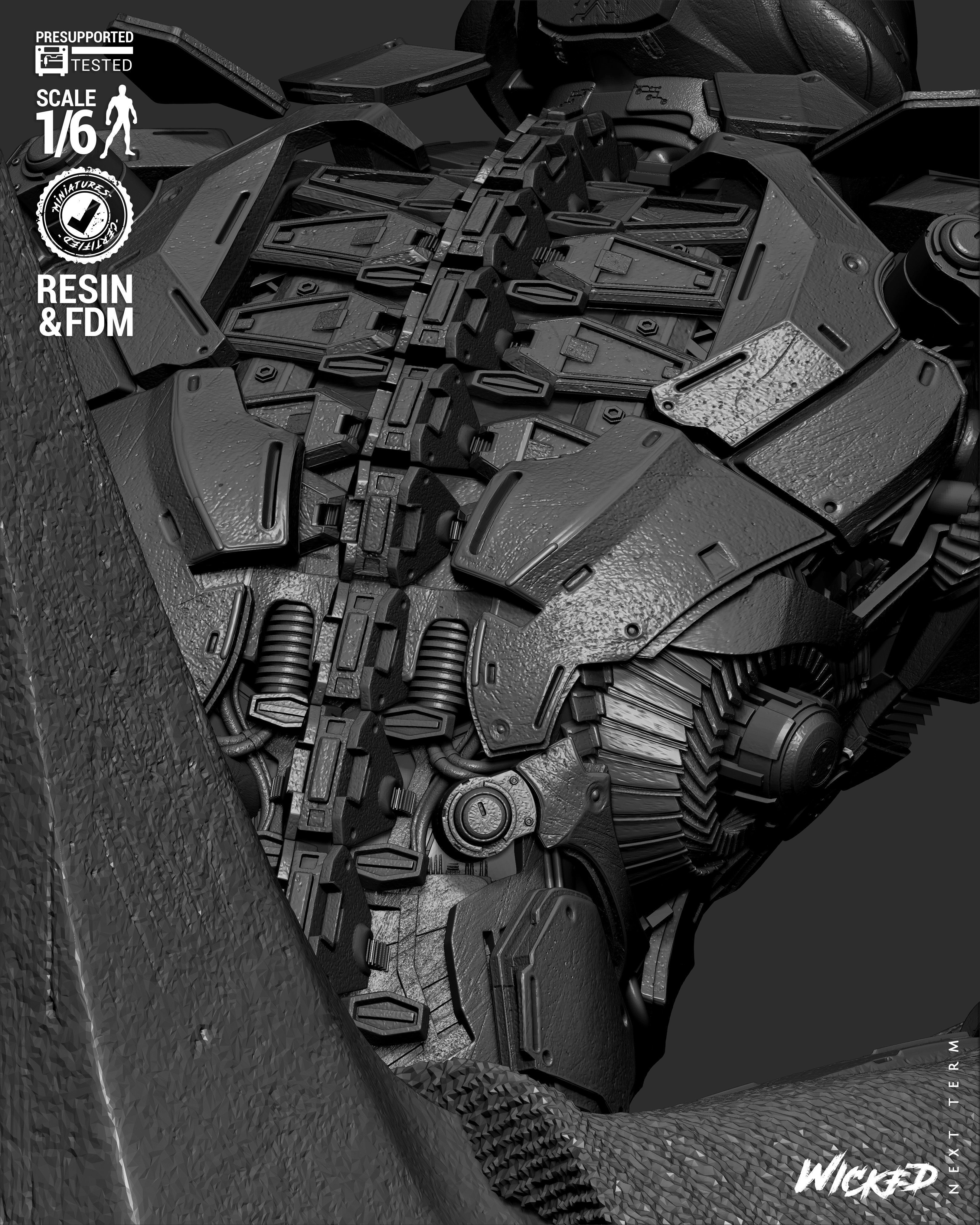 Wicked Marvel Ultron Sculpture 3D print model_38