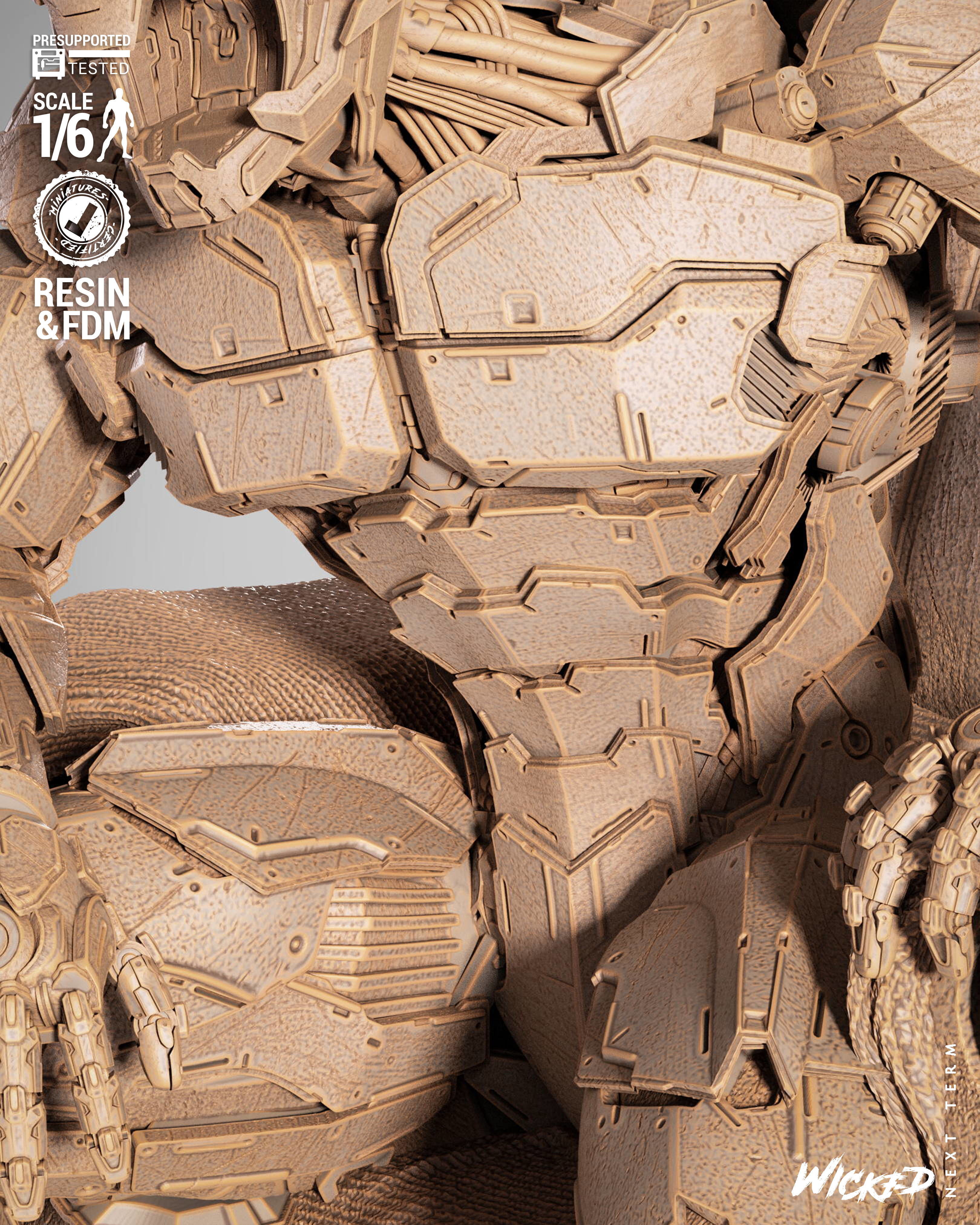 Wicked Marvel Ultron Sculpture 3D print model_9