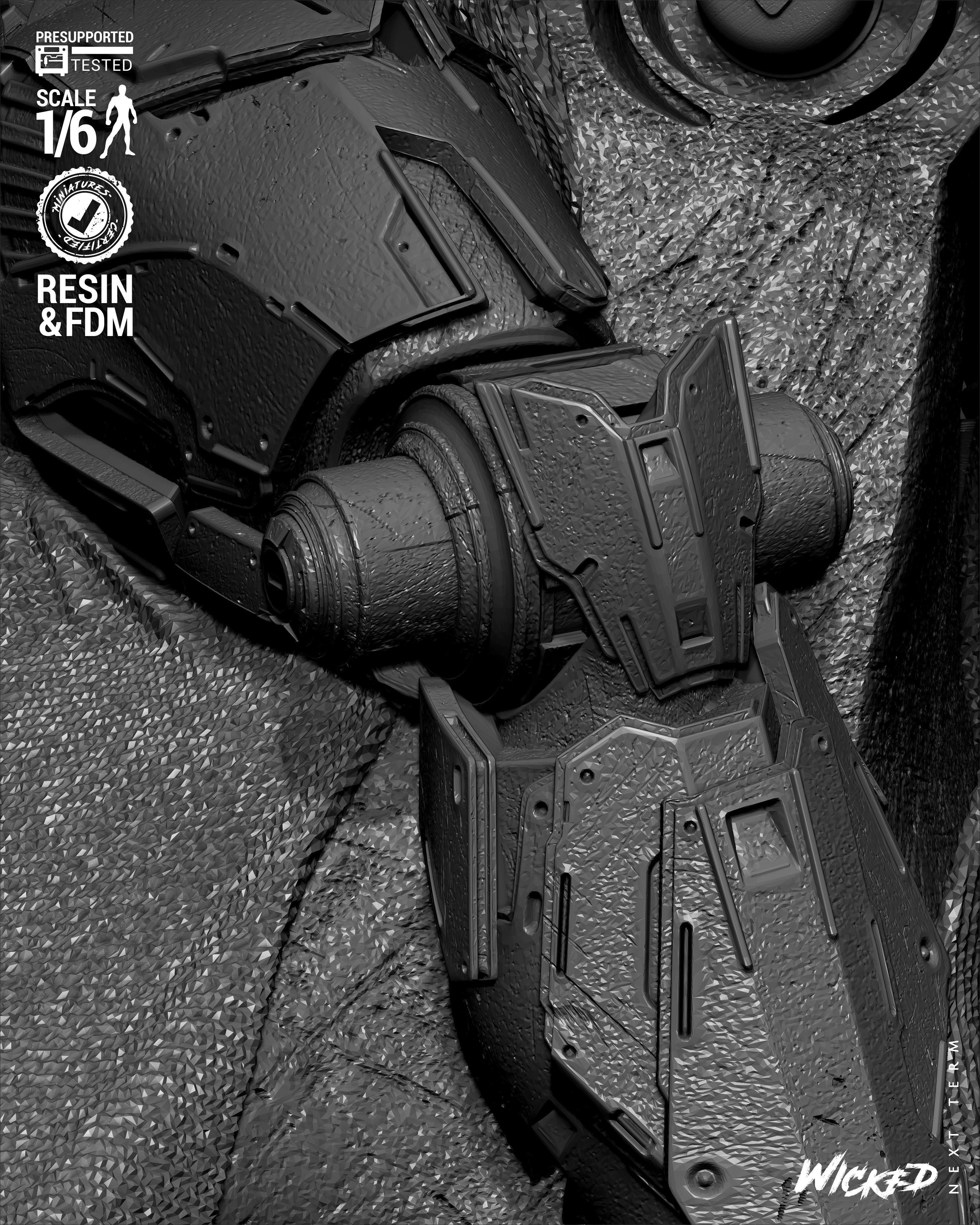 Wicked Marvel Ultron Sculpture 3D print model_44