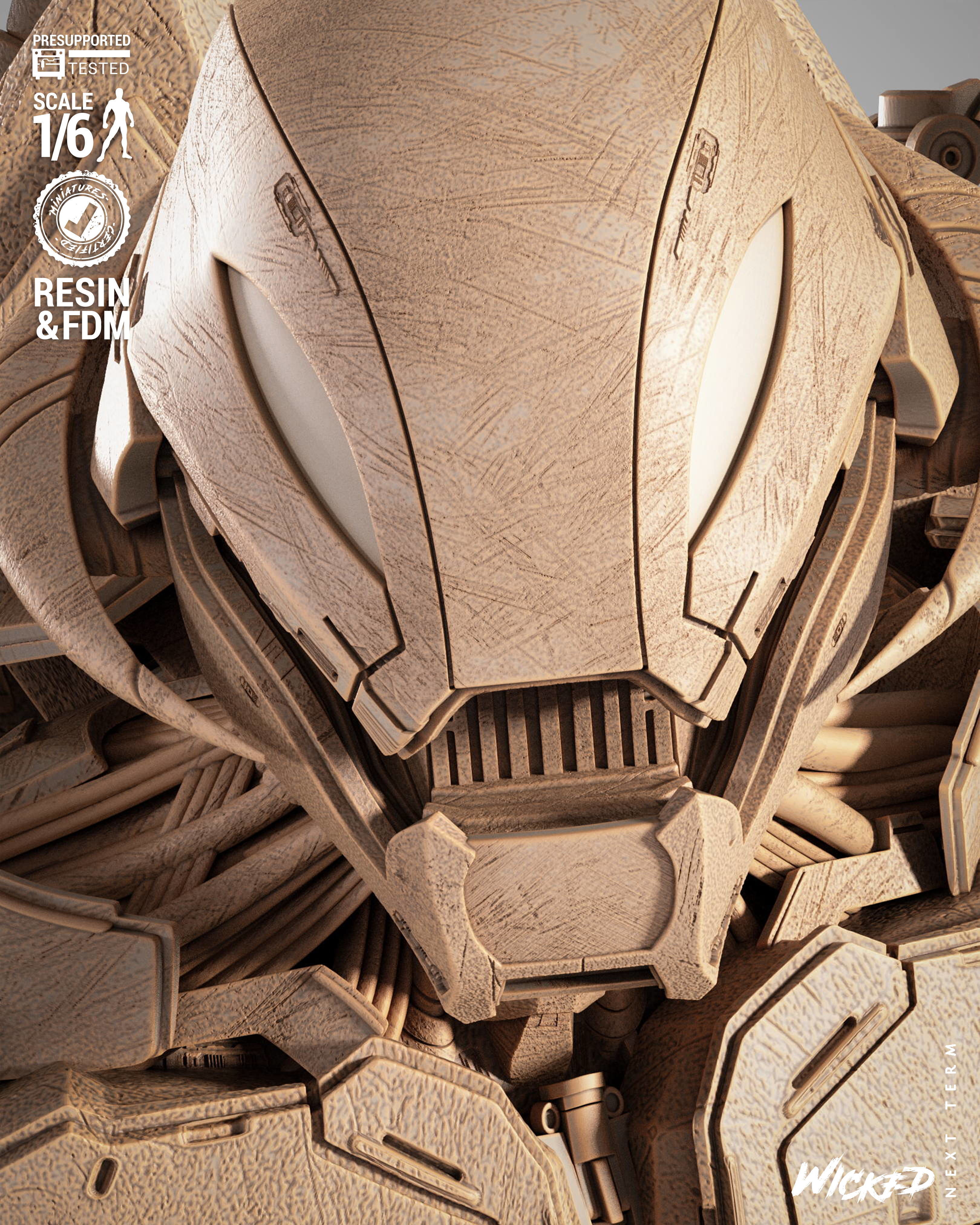 Wicked Marvel Ultron Sculpture 3D print model_5