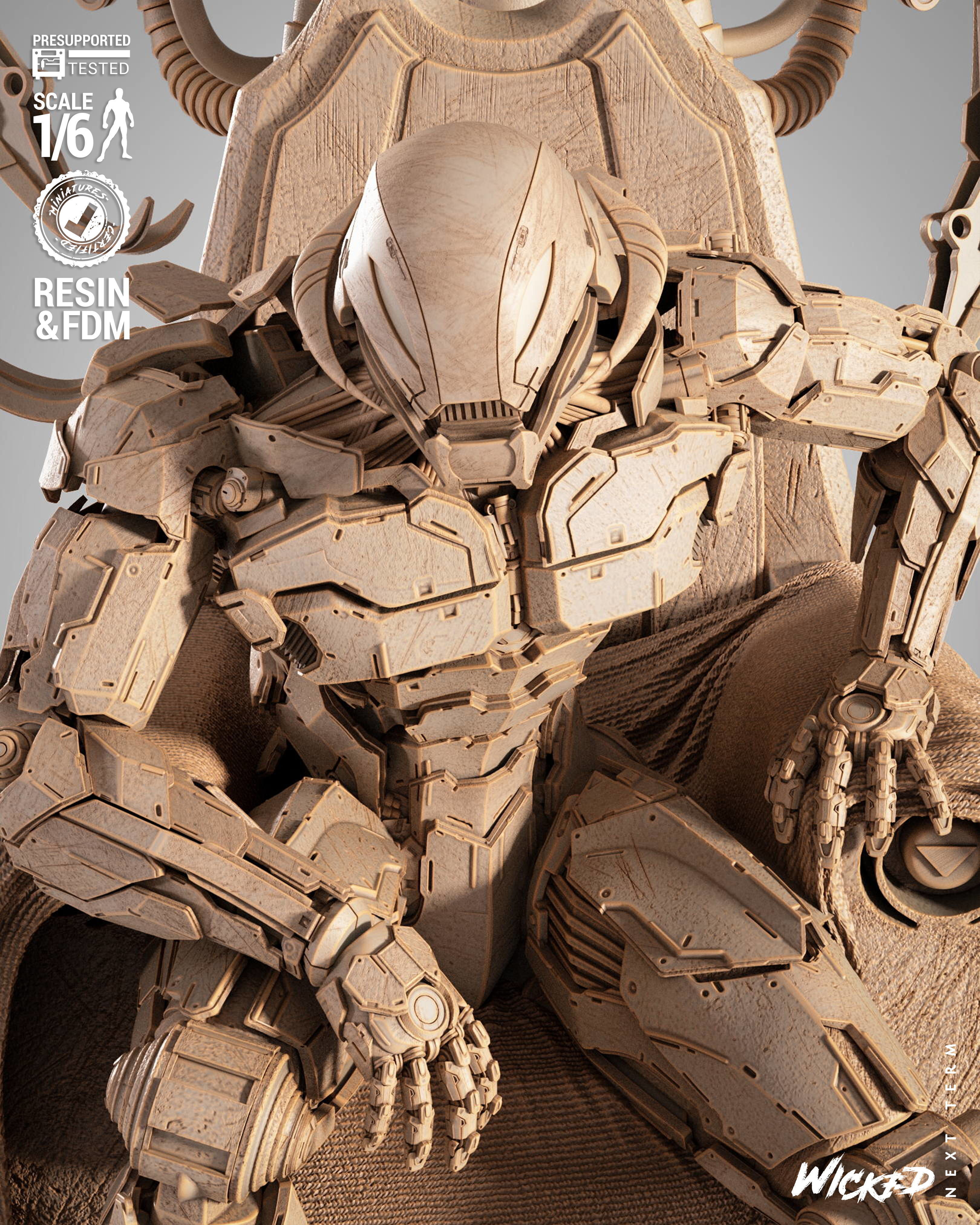 Wicked Marvel Ultron Sculpture 3D print model_15