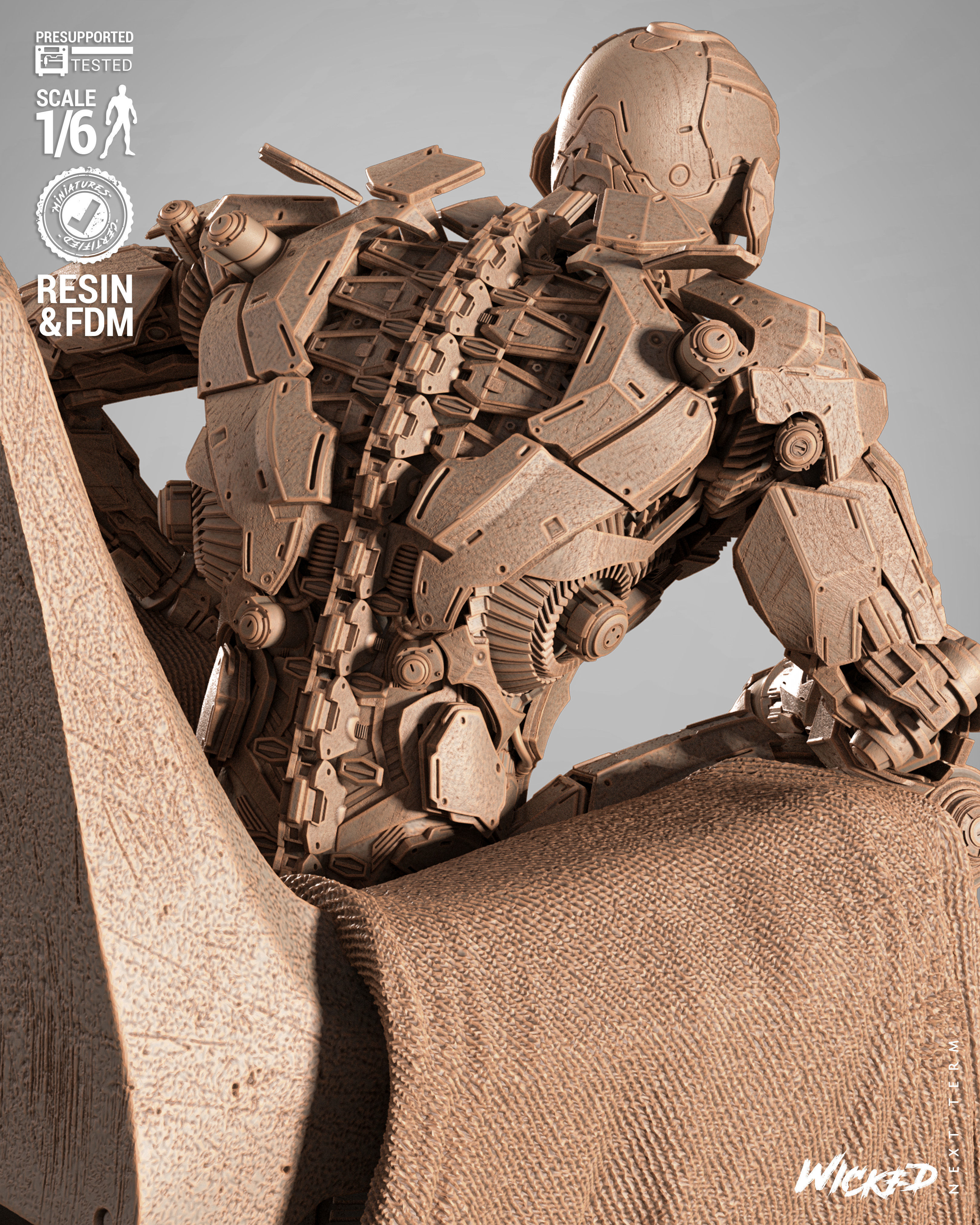 Wicked Marvel Ultron Sculpture 3D print model_20
