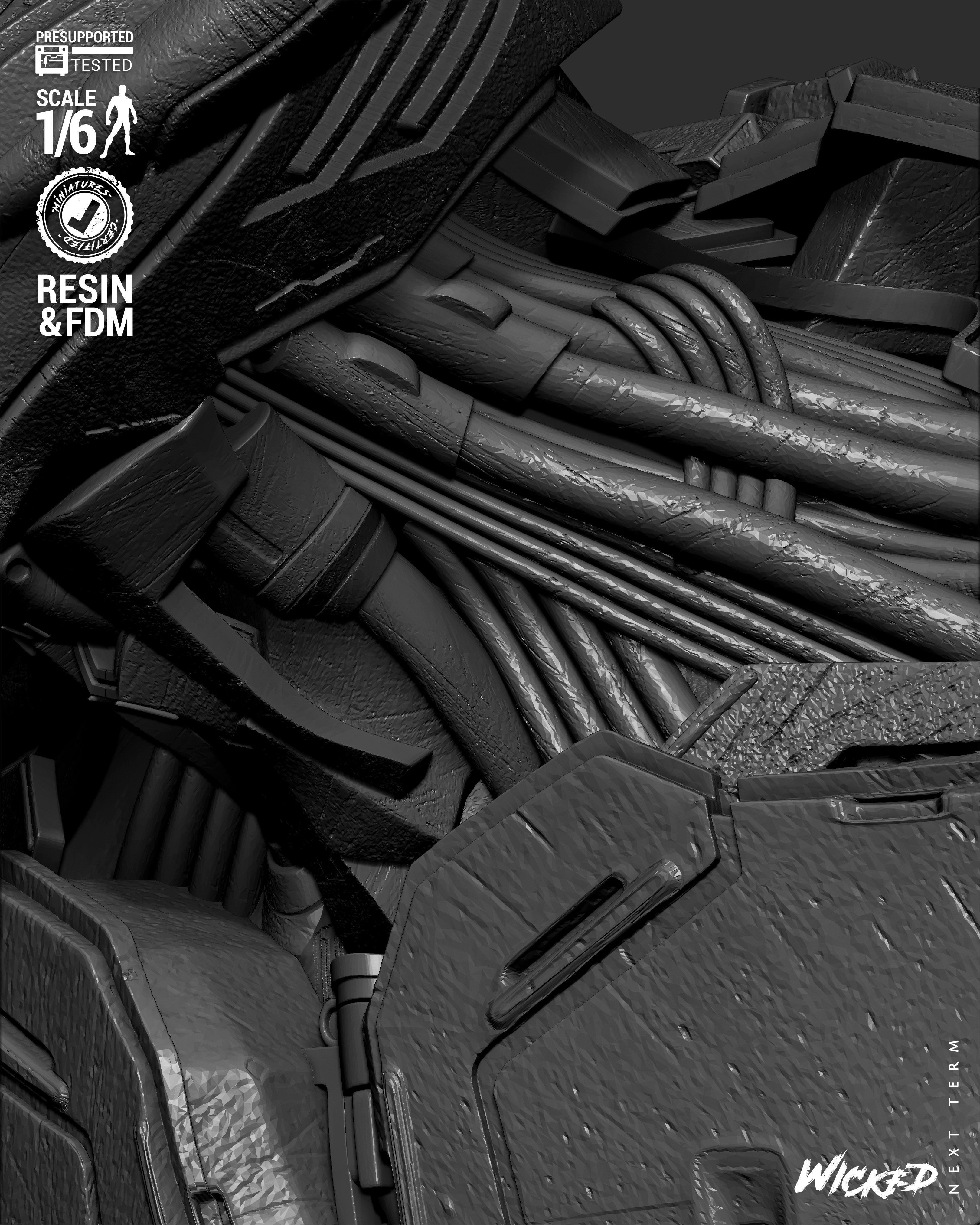 Wicked Marvel Ultron Sculpture 3D print model_46