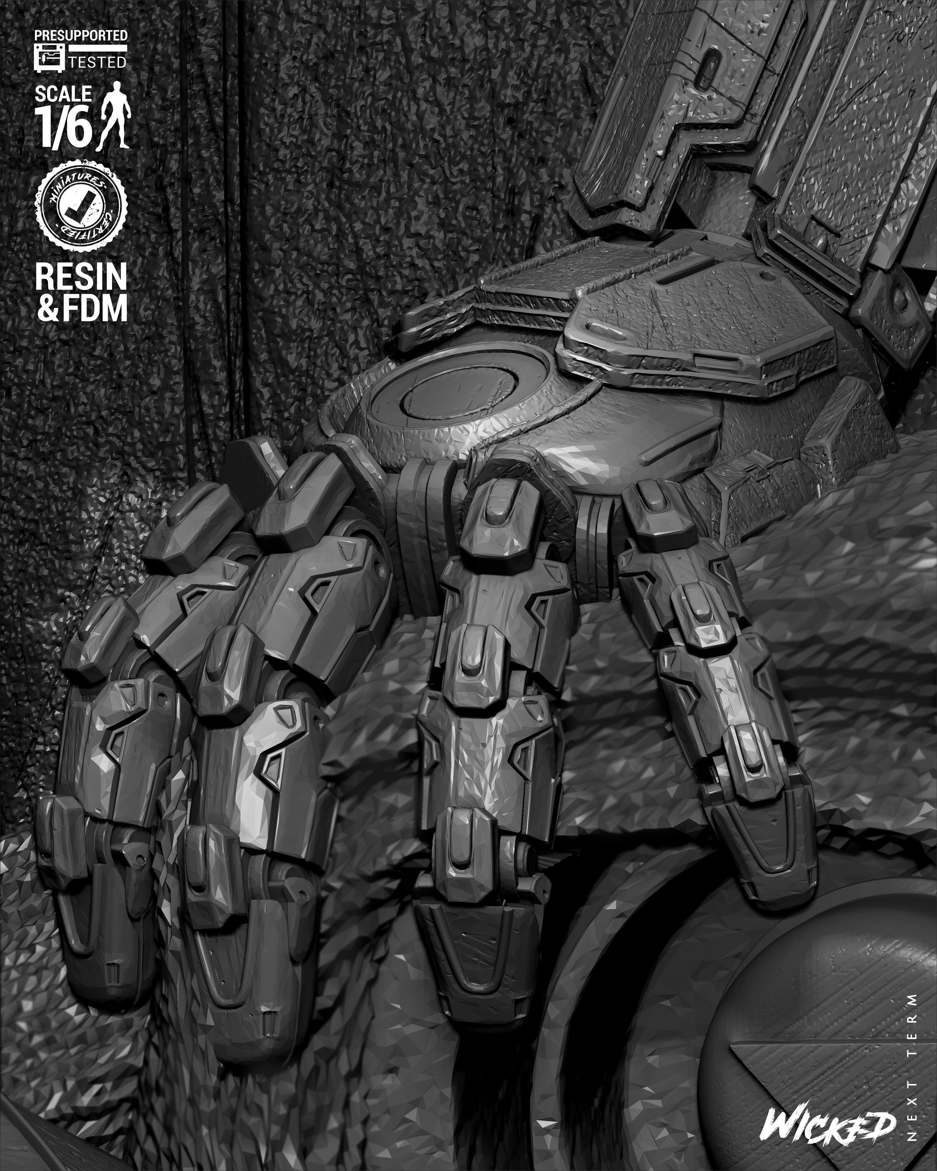 Wicked Marvel Ultron Sculpture 3D print model_26