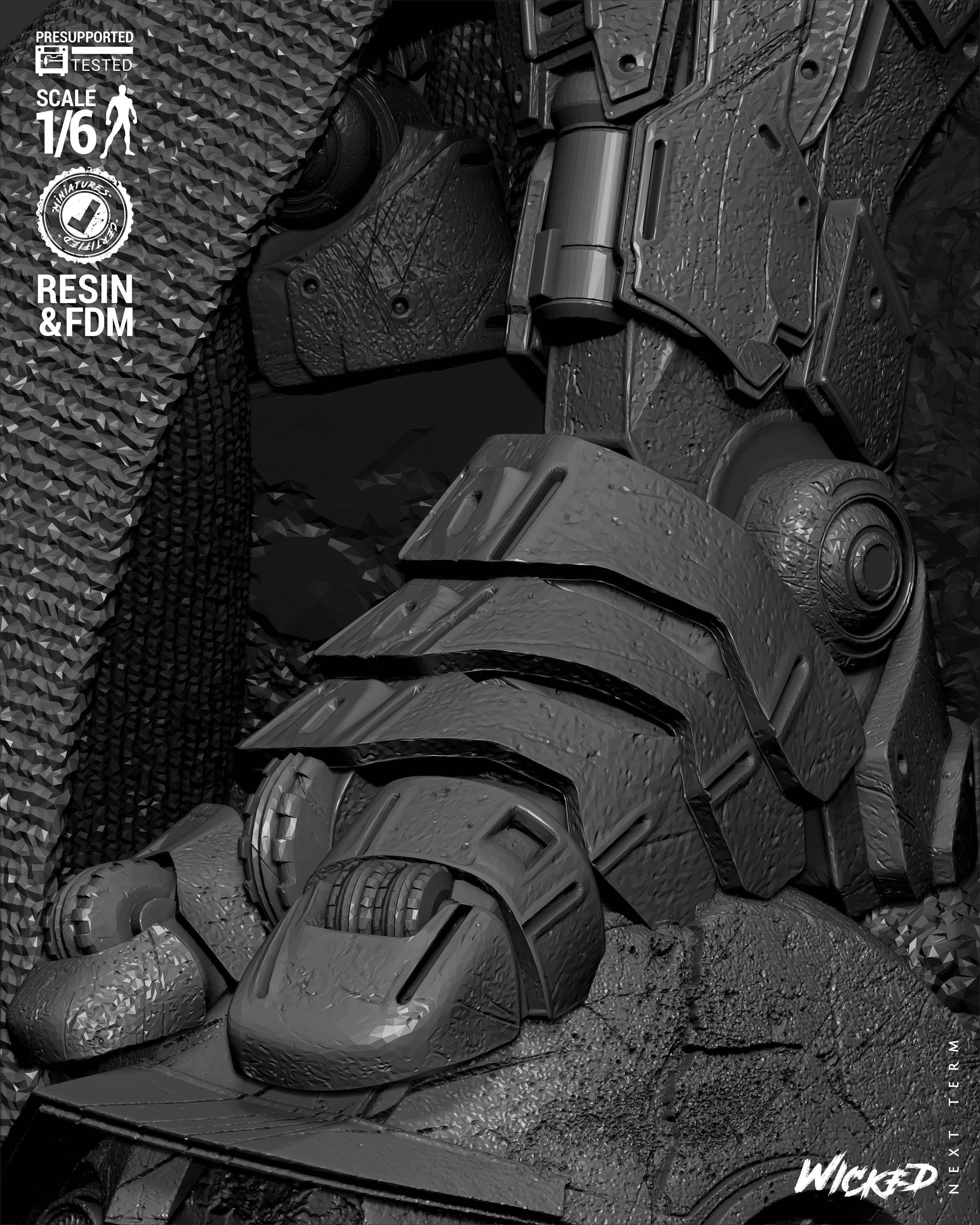 Wicked Marvel Ultron Sculpture 3D print model_47