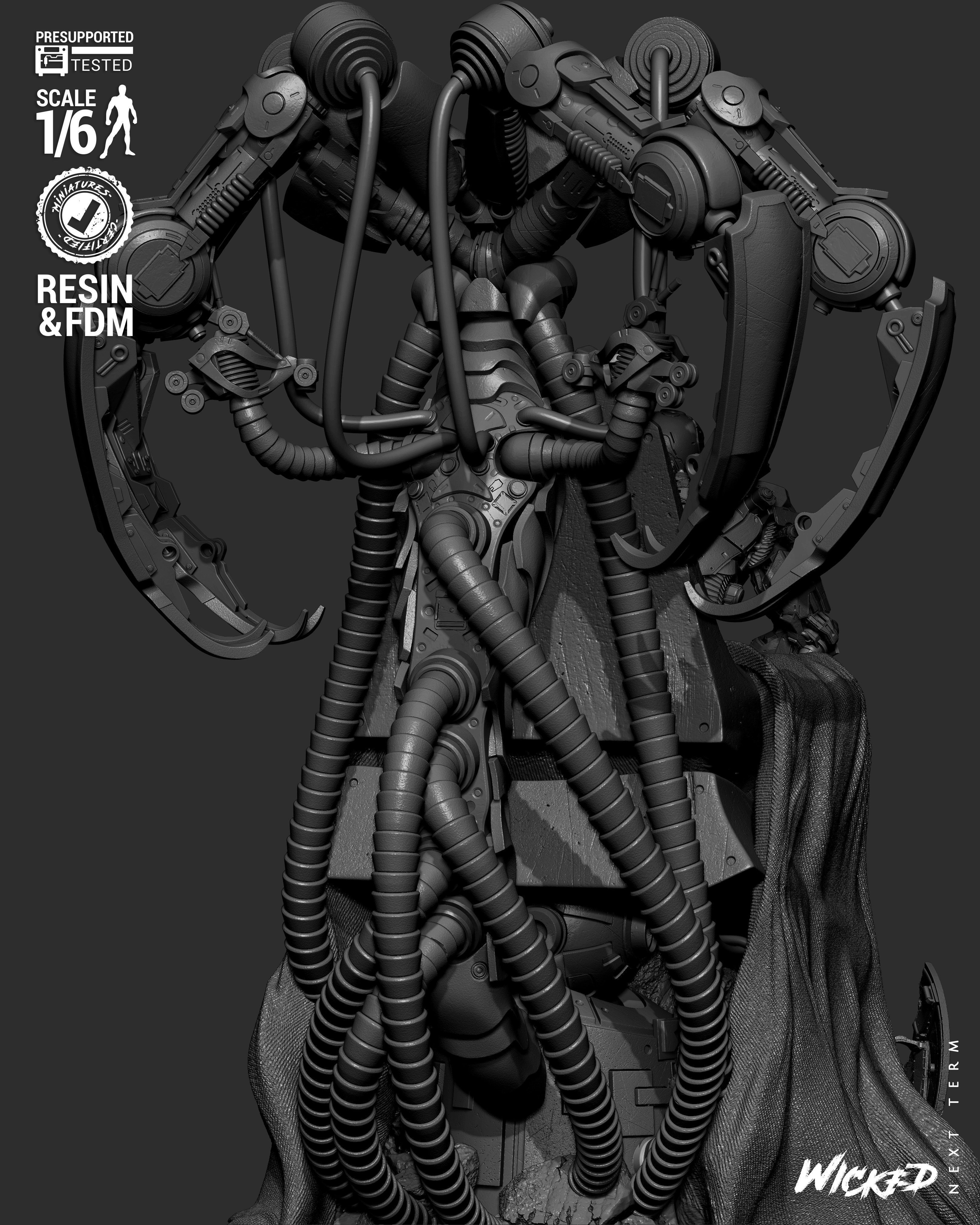 Wicked Marvel Ultron Sculpture 3D print model_33