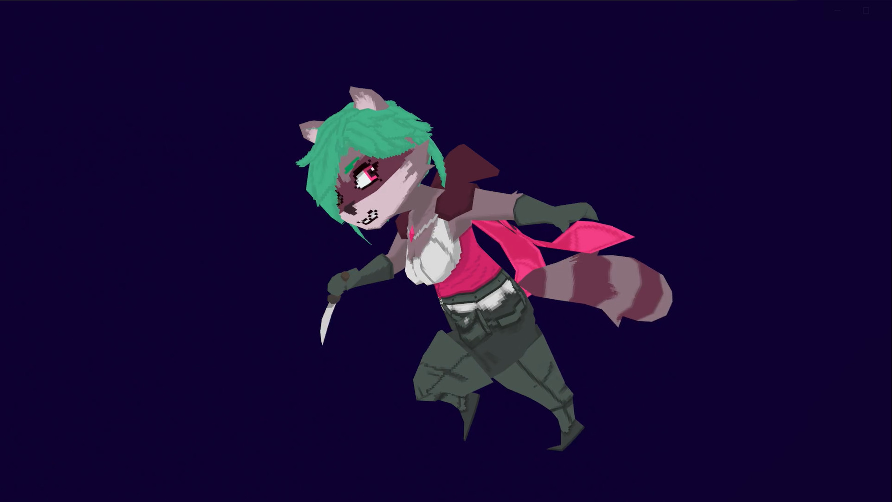 3D Lowpoly style furry character - Sylvie the rogue Low-poly 3D model_1