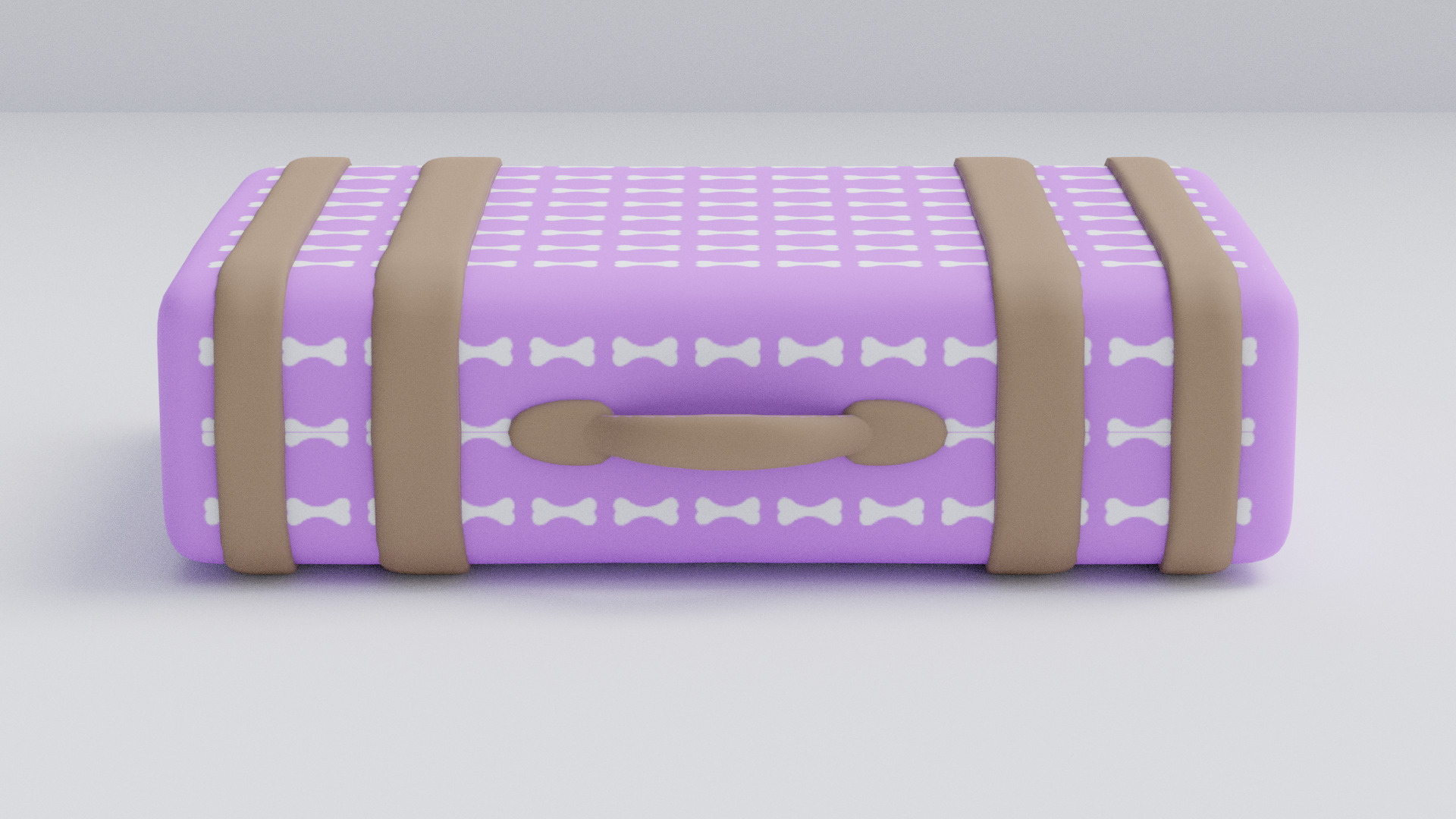 Old Suitcase Low-poly 3D model_2