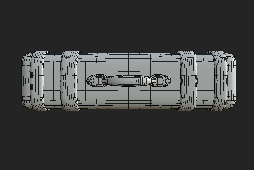 Old Suitcase Low-poly 3D model_8