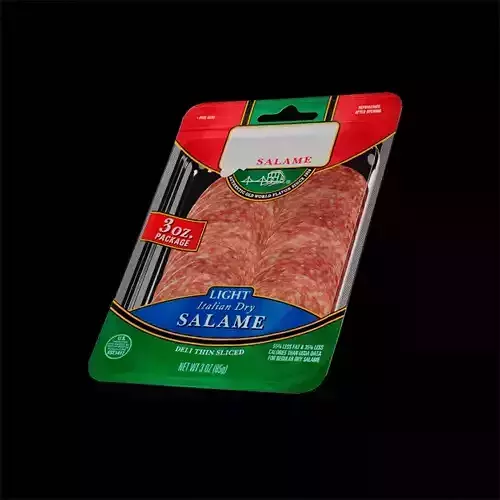 Sliced Salami 6 3D model 4