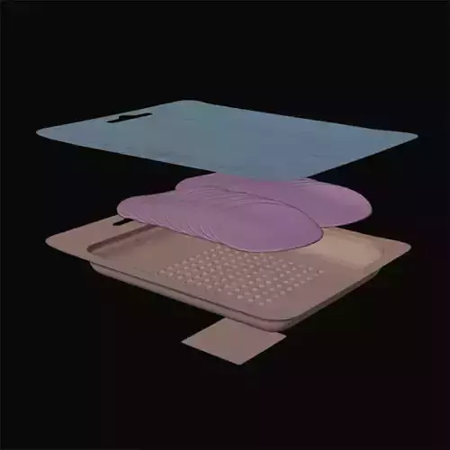 Sliced Salami 6 3D model 6