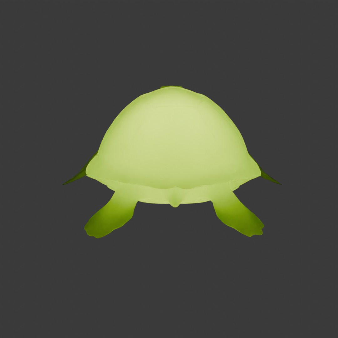 Indirect lighting of sea turtle 3D model_6